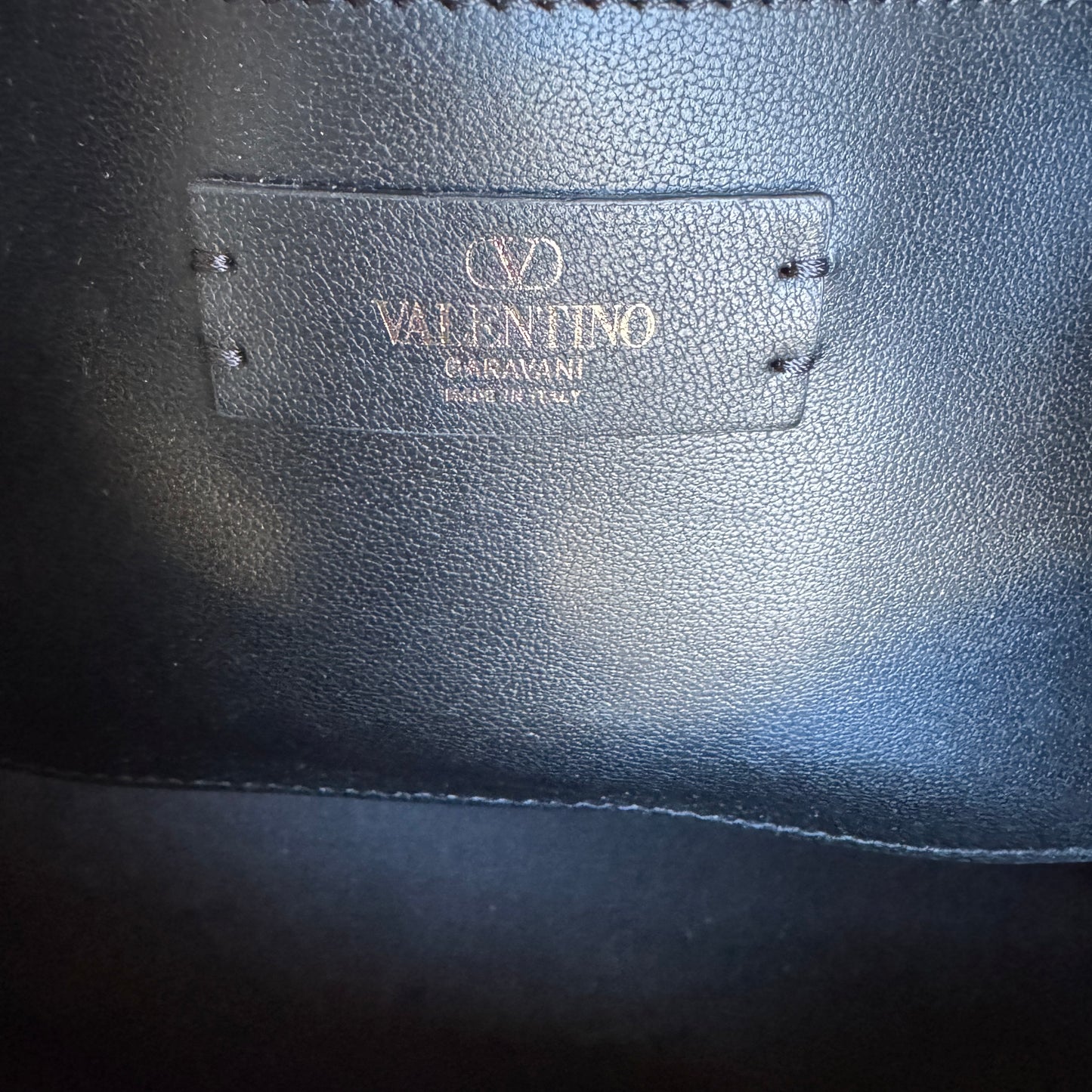 Valentino Garavani Canvas Panther Calfskin Crystal Small Vlogo Signature Tote