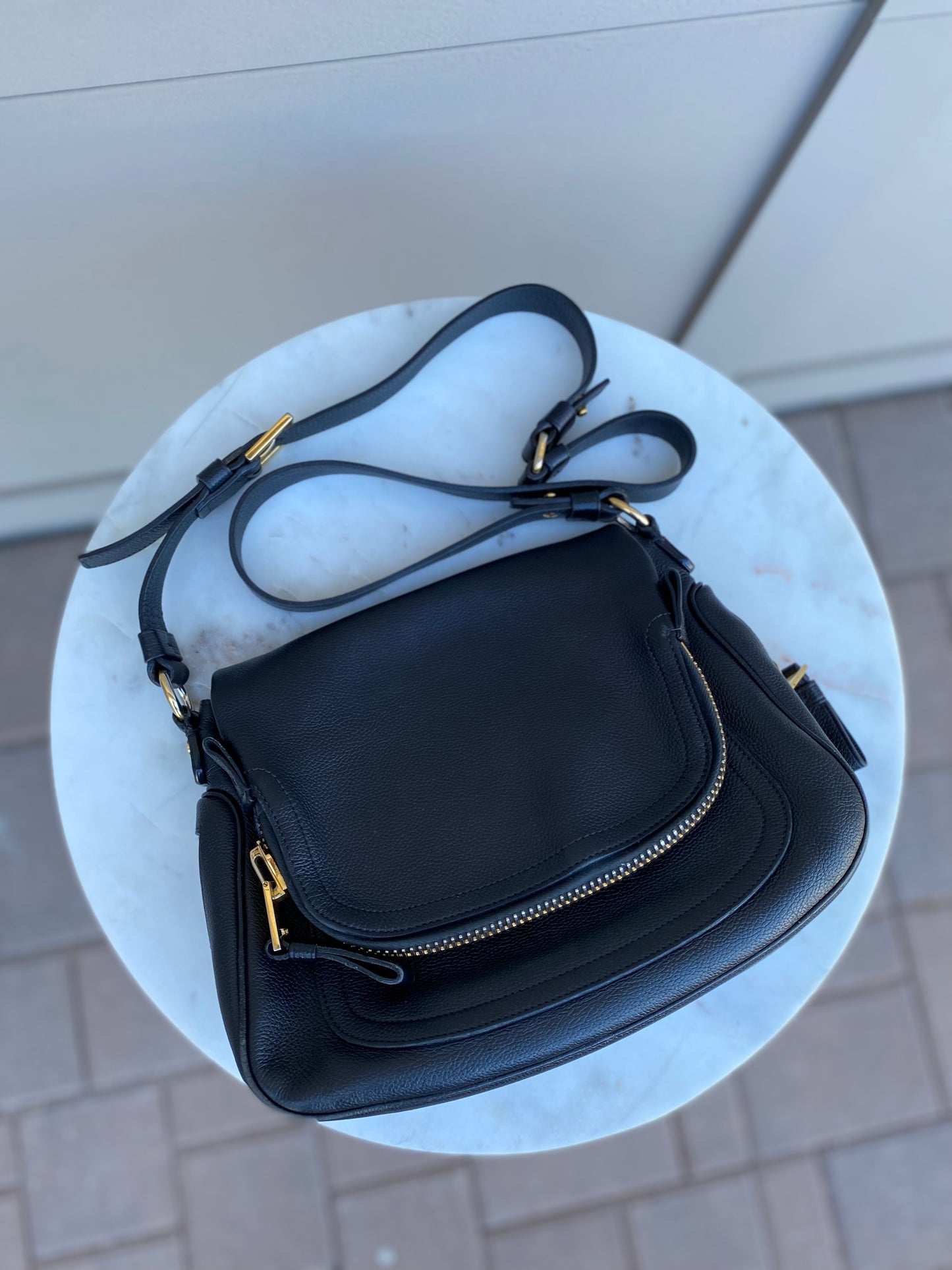 Tom Ford Pebbled Leather Jennifer Crossbody