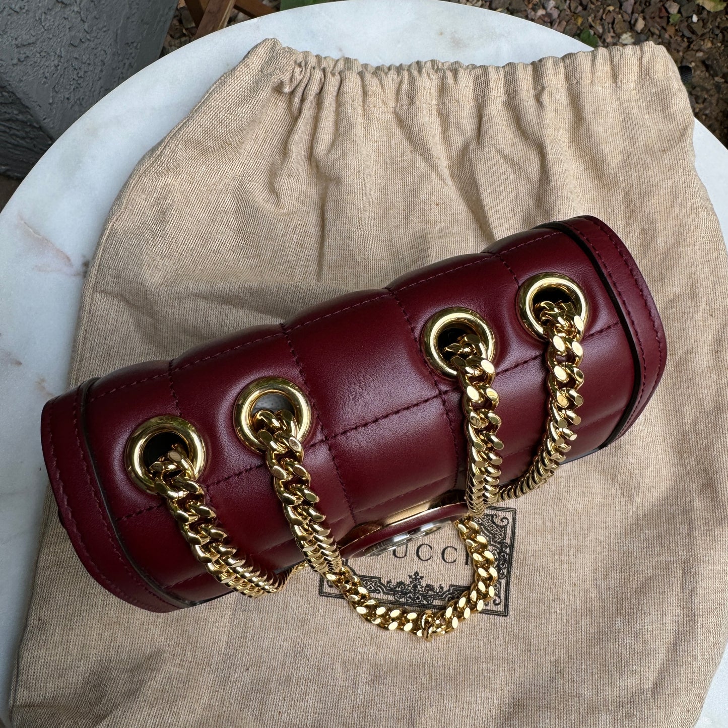 Gucci Deco Mini Flap Leather Crossbody