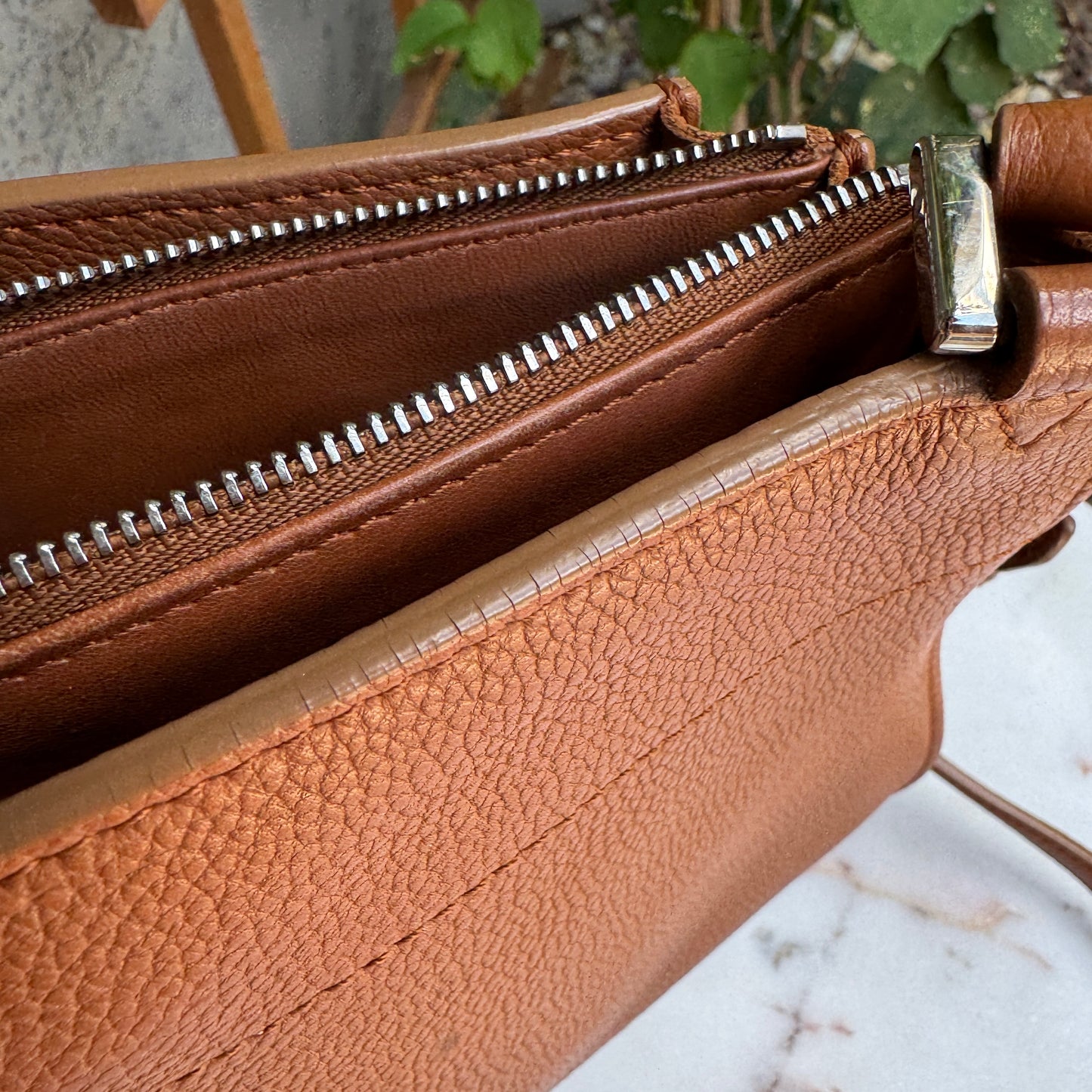 Loro Piana Milky Way Odessa Leather Crossbody