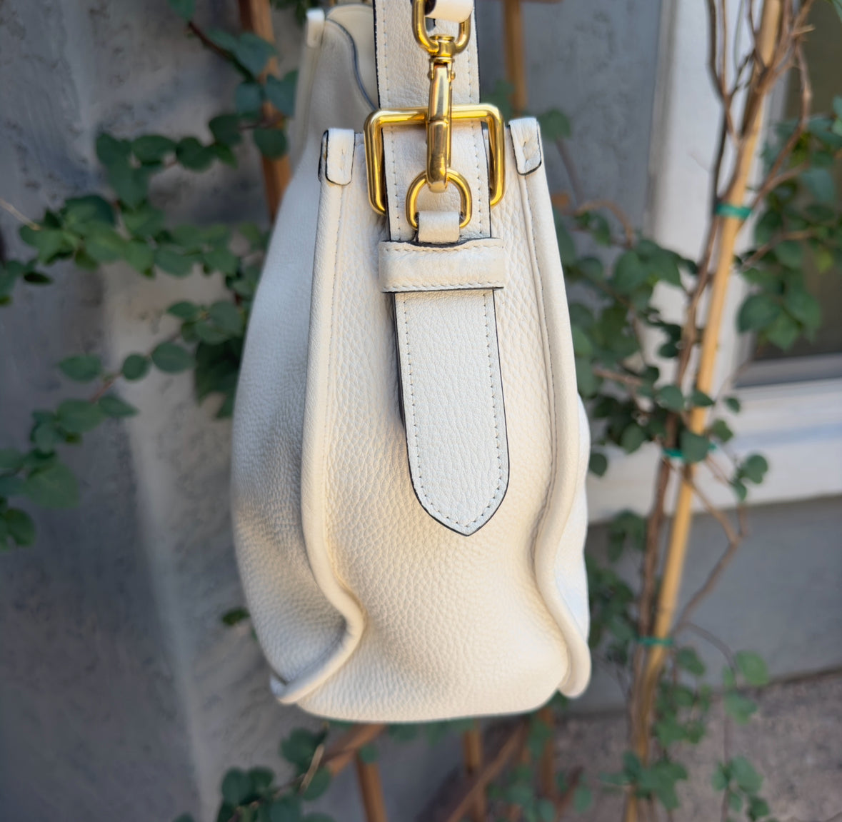 Prada Vitello Daino Phenix Nylon Web Stripe Crossbody