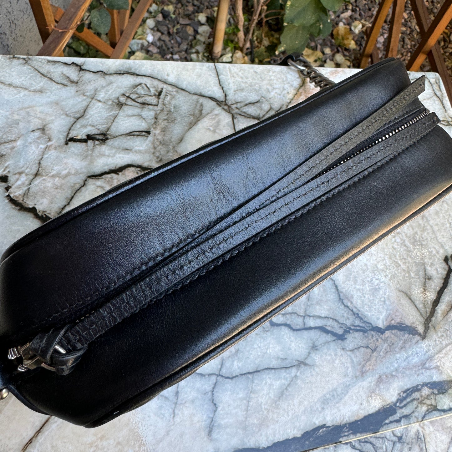 Gucci Calfskin Matelasse Aria Small GG Marmont Chain Shoulder Bag