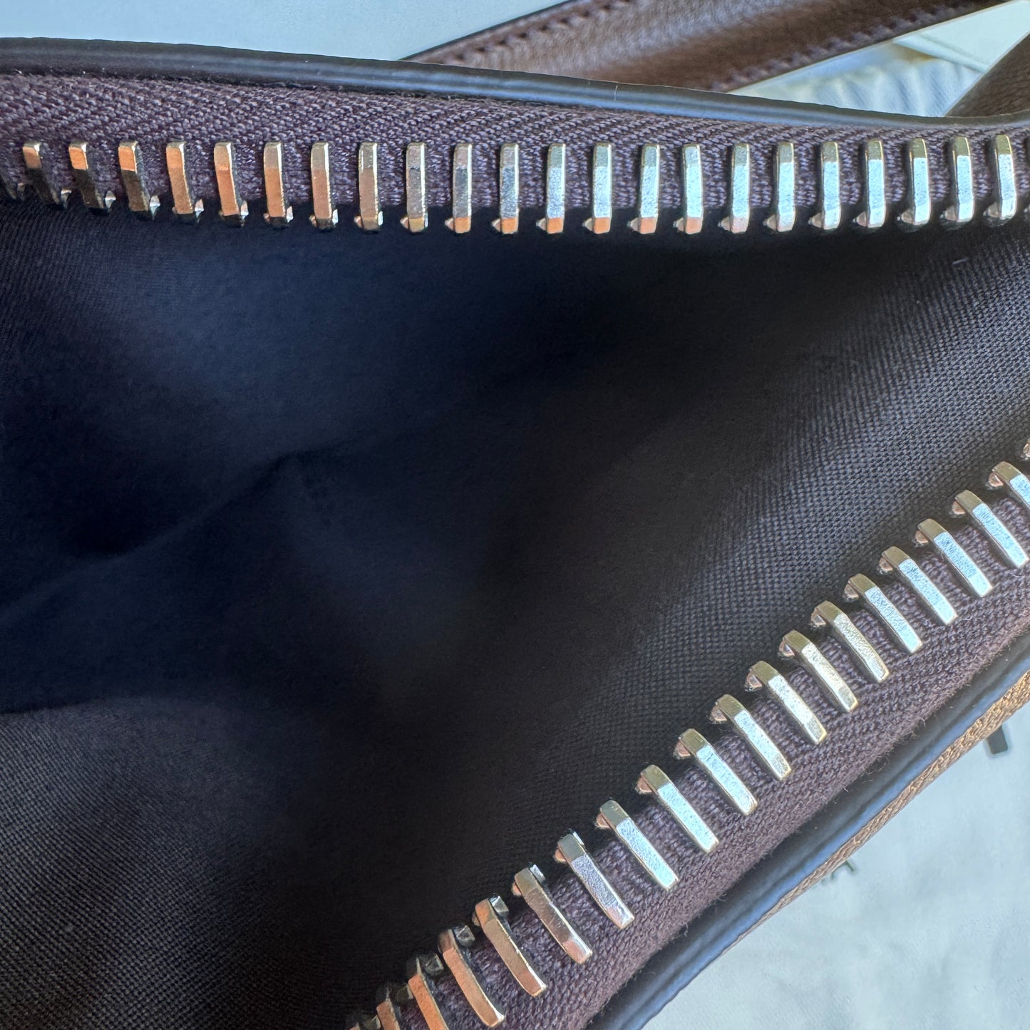 Fendi Leather Baguette Zipper Crossbody