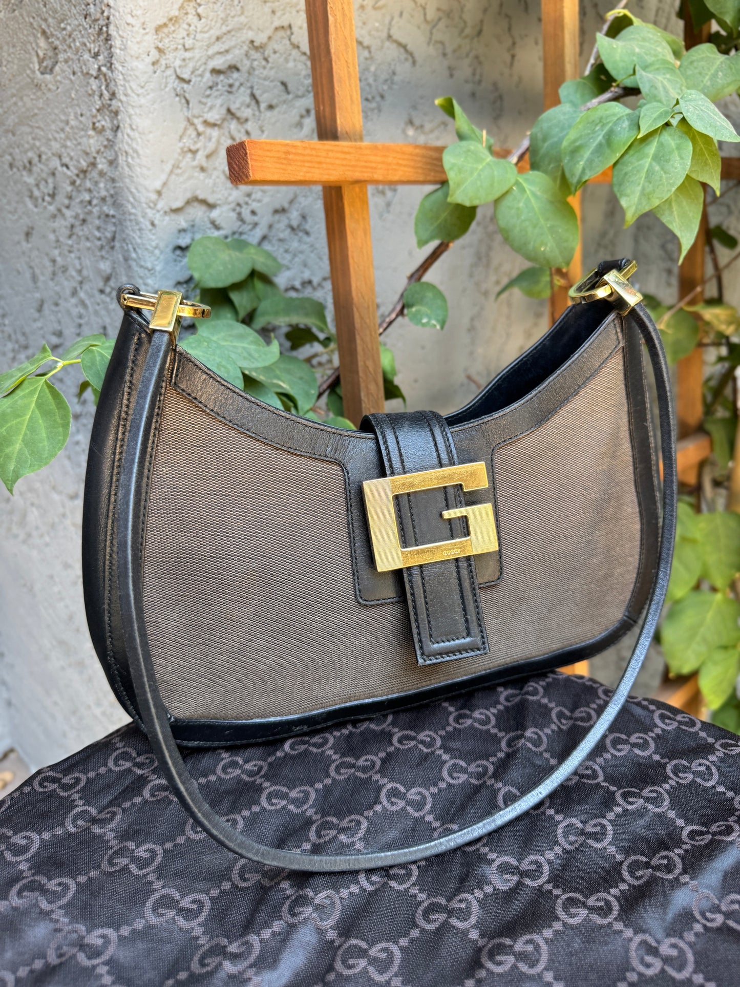 Gucci Vintage G Square Logo Shoulder Bag