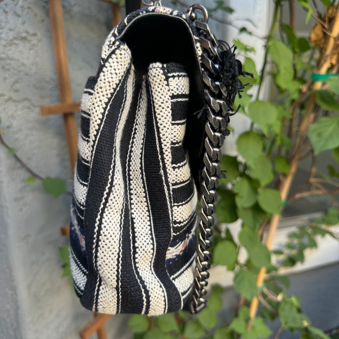 Yves Saint Laurent Berber Chevron Tassel Large College Bag