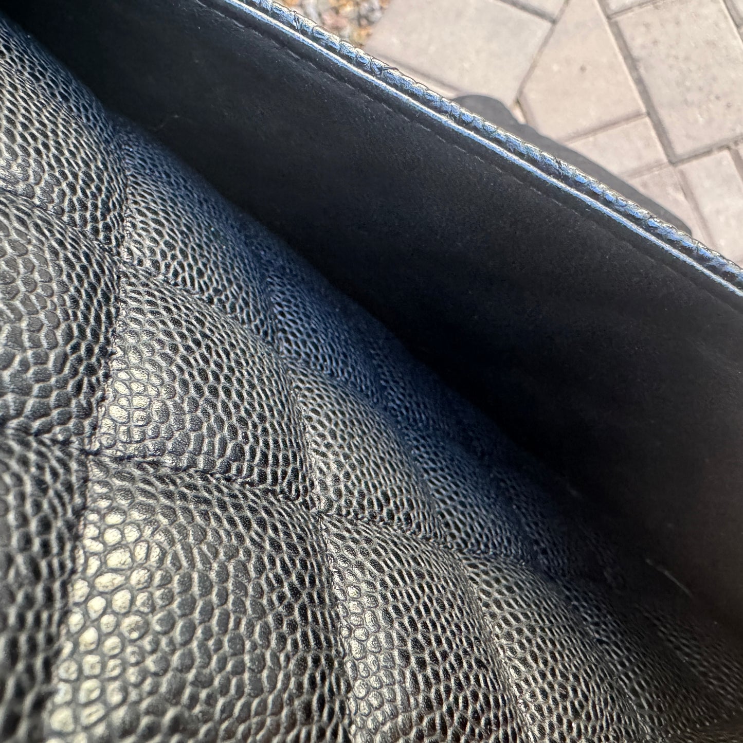 Chanel Caviar Leather Jumbo Single Flap Shoulder Bag