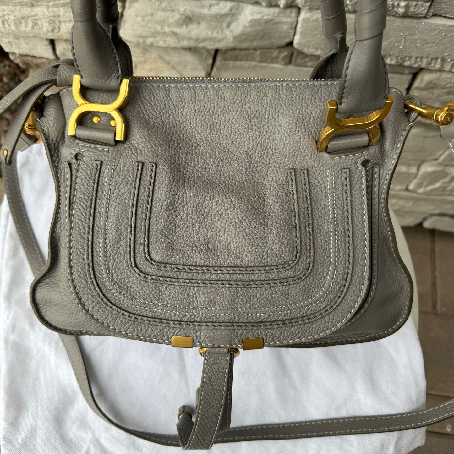 Chloé Small Marcie Double Carry Leather Crossbody