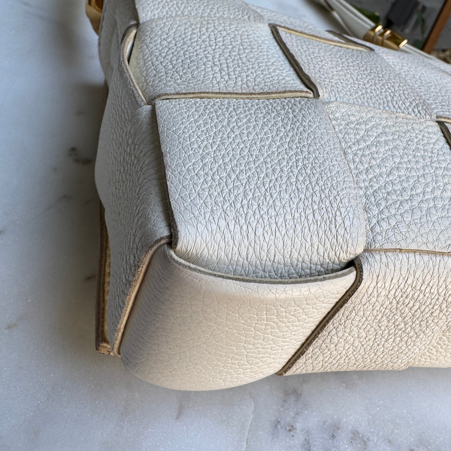 Bottega Veneta Grained Calfskin Maxi Intrecciato Cassette Crossbody