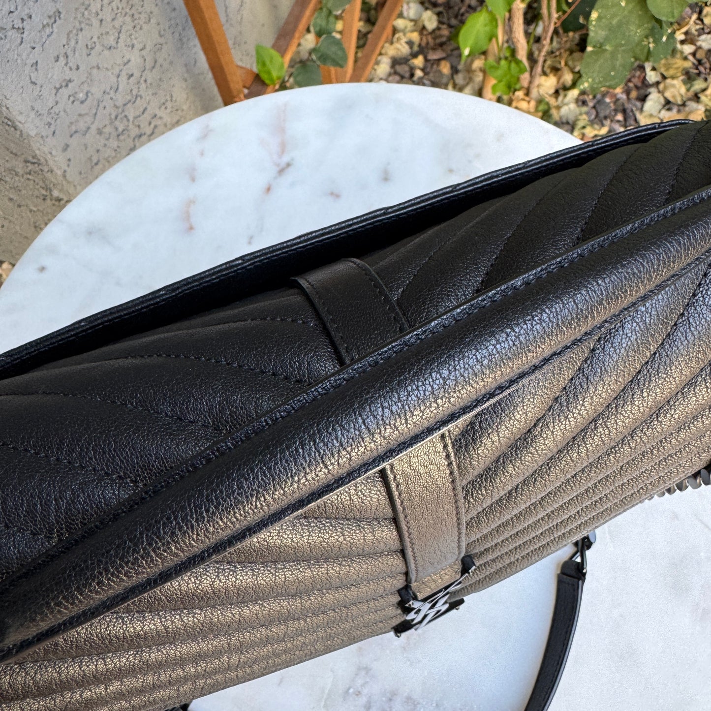 Saint Laurent Monochrome Large College Flap Shoulder Bag