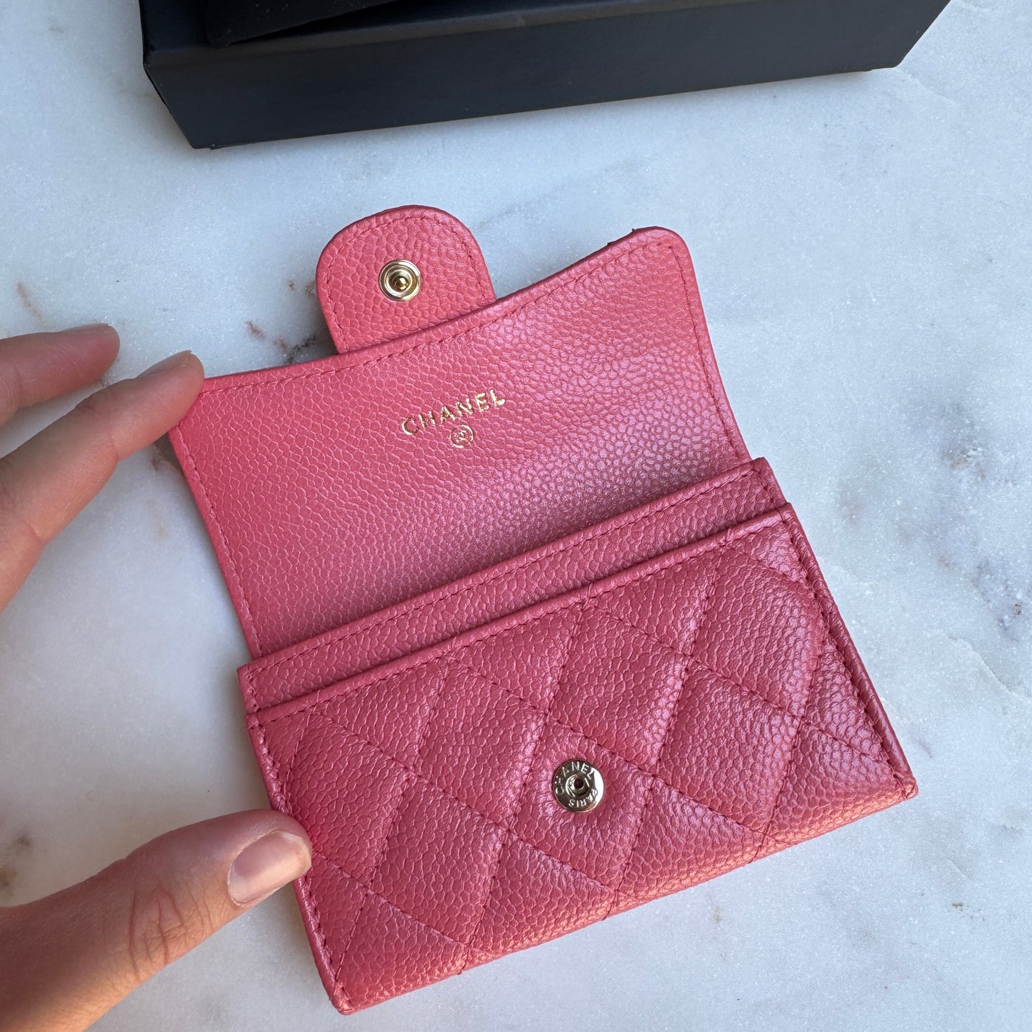 Chanel Caviar Classic Flap Card Holder Wallet