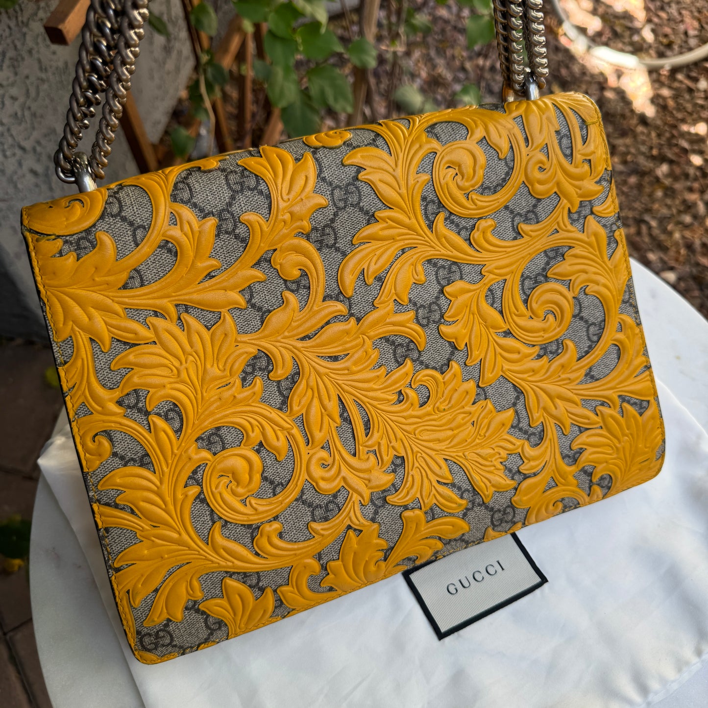 Gucci GG Supreme Arabesque Medium Dionysus Shoulder Bag