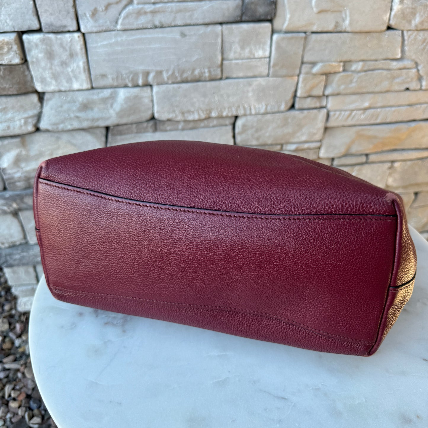 Prada Embossed Logo Leather Shoulder Bag