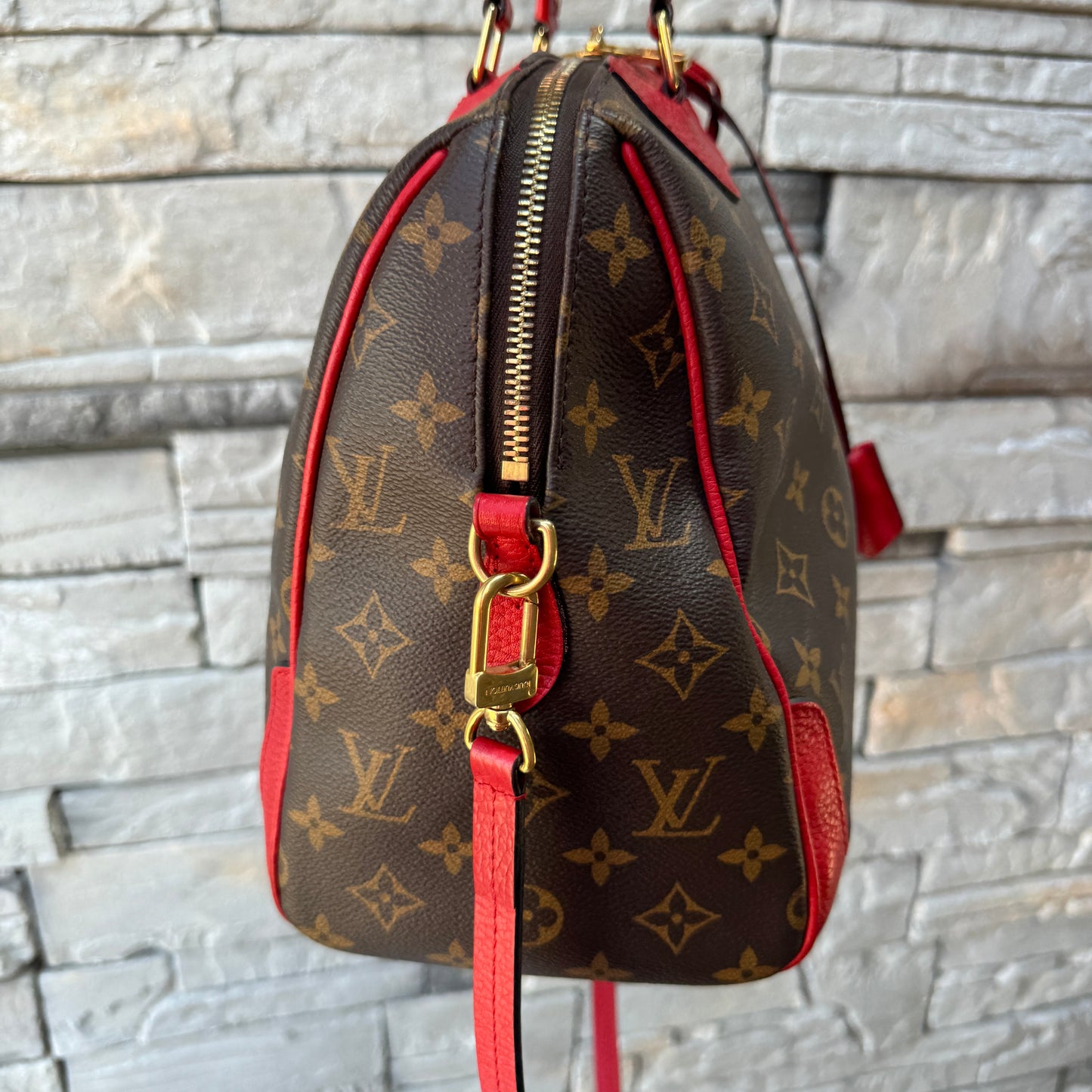 Louis Vuitton Leather and Monogram Canvas Retiro NM