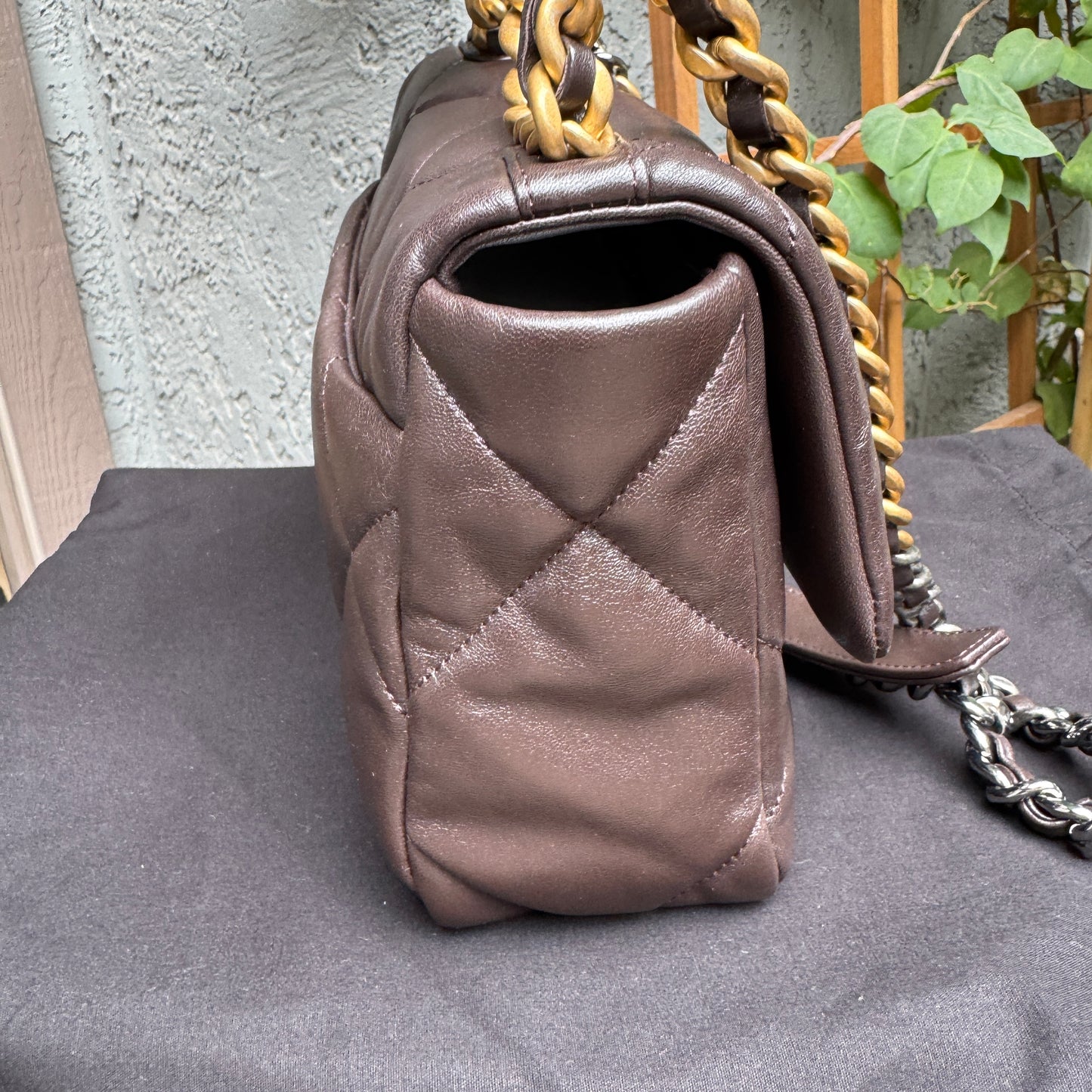 Chanel Medium 19 Shiny Lambskin Quilted Flap Crossbody