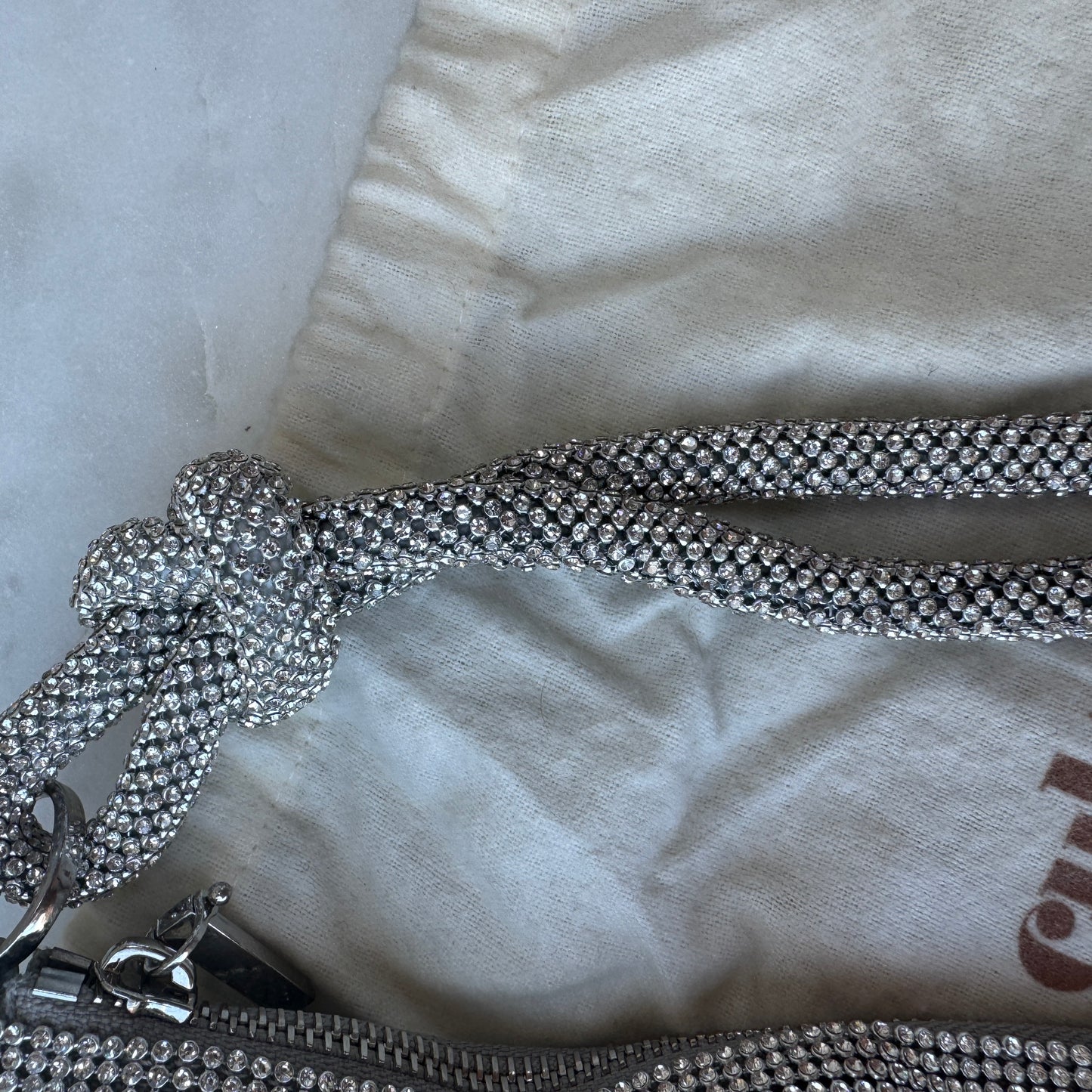 Cult Gaia Hera Rhinestone Shoulder Bag