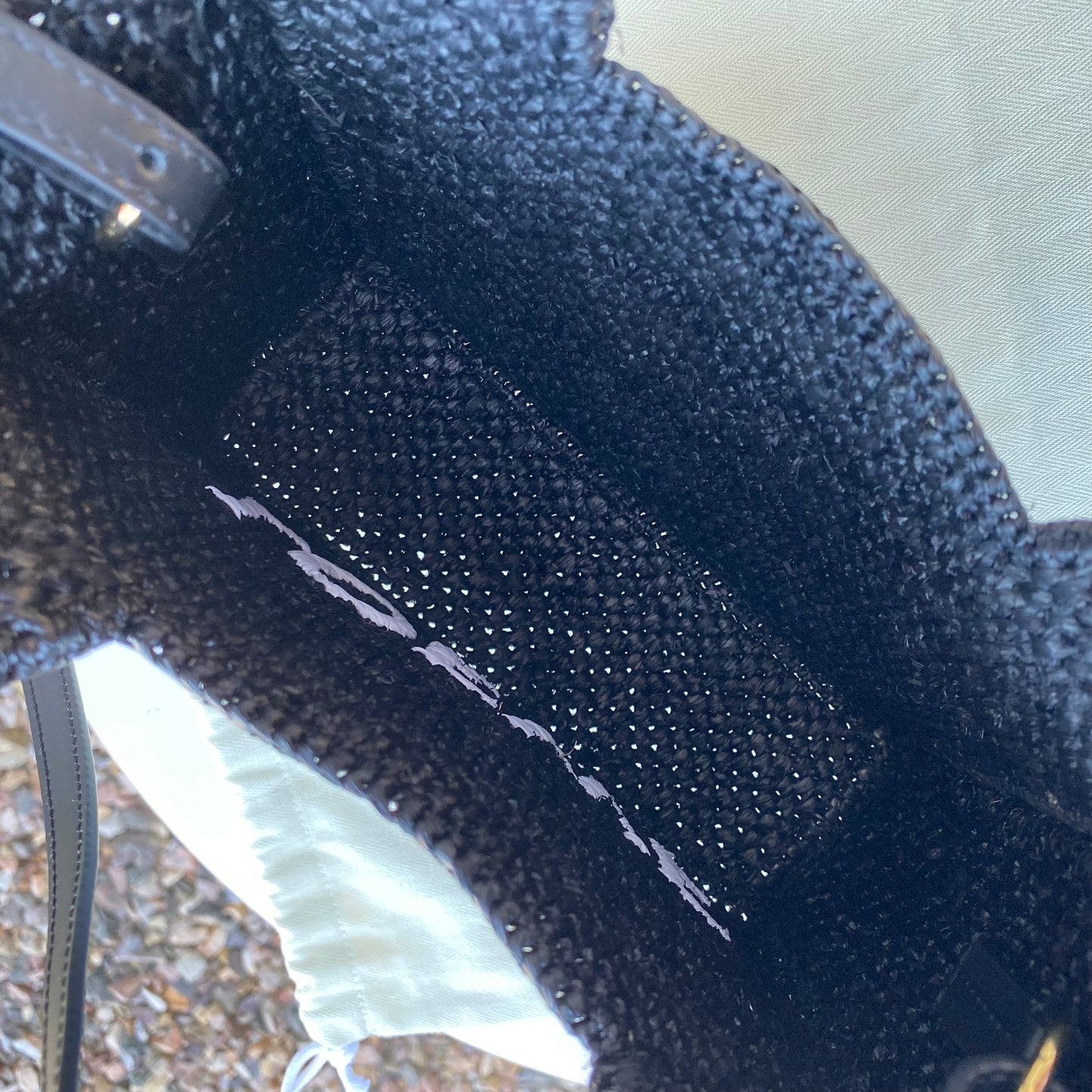 Loewe Mini Raffia Font Tote Crossbody