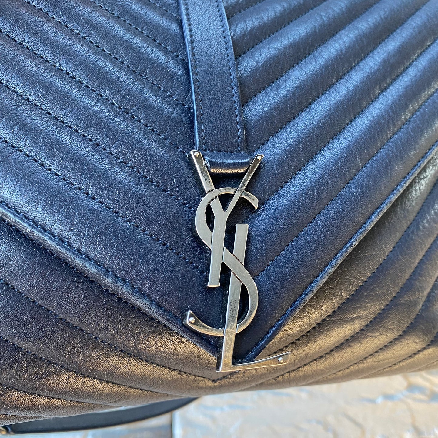 Saint Laurent Large Monogram Matelasse College Bag