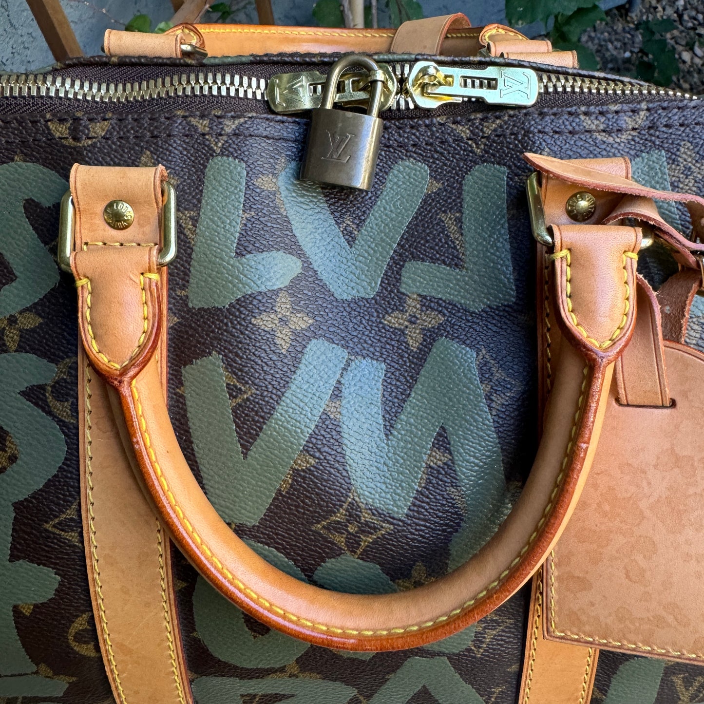Louis Vuitton Limited Edition Monogram Graffiti 50 Keepall Duffel