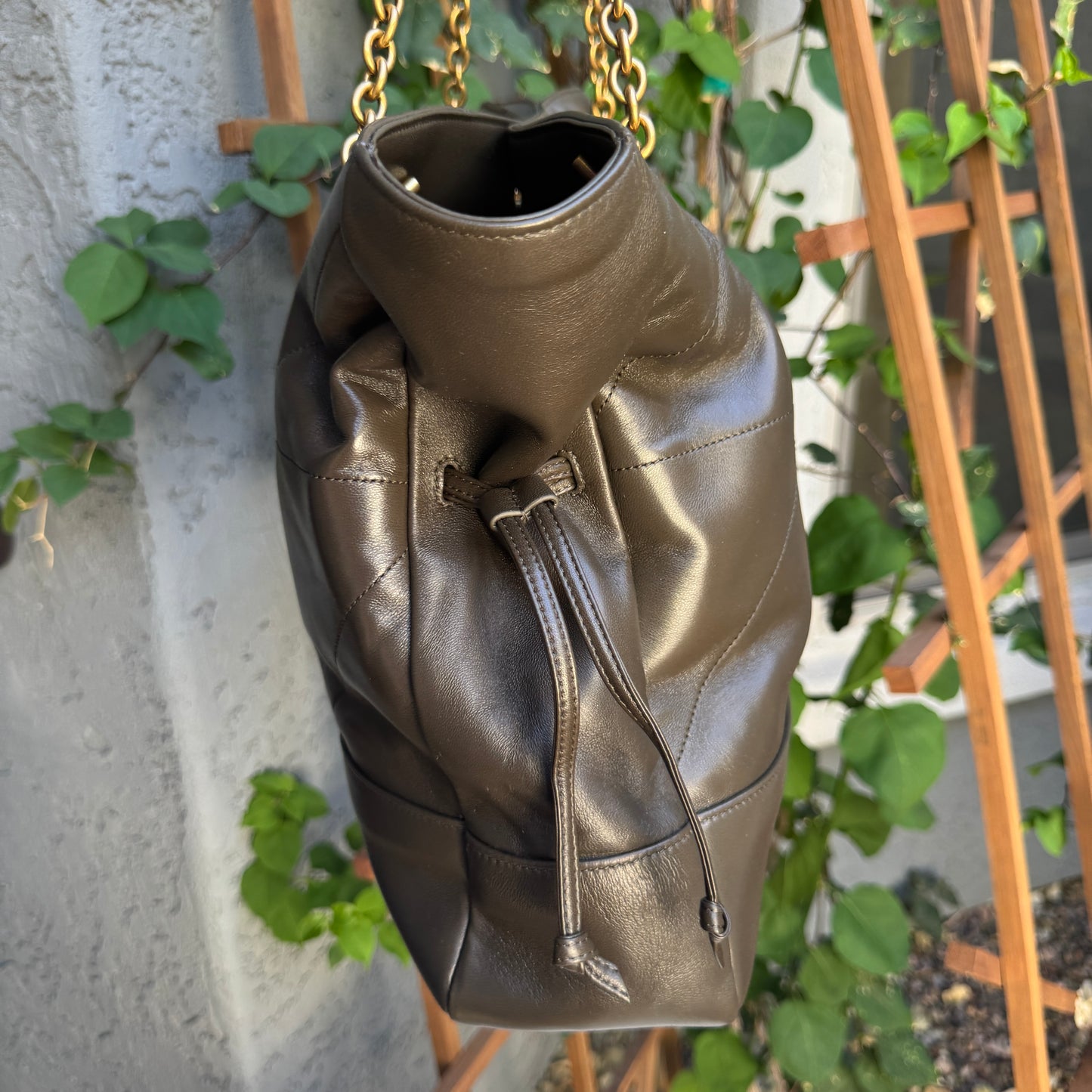 Saint Laurent Jamie Lambskin Leather Shopping Tote