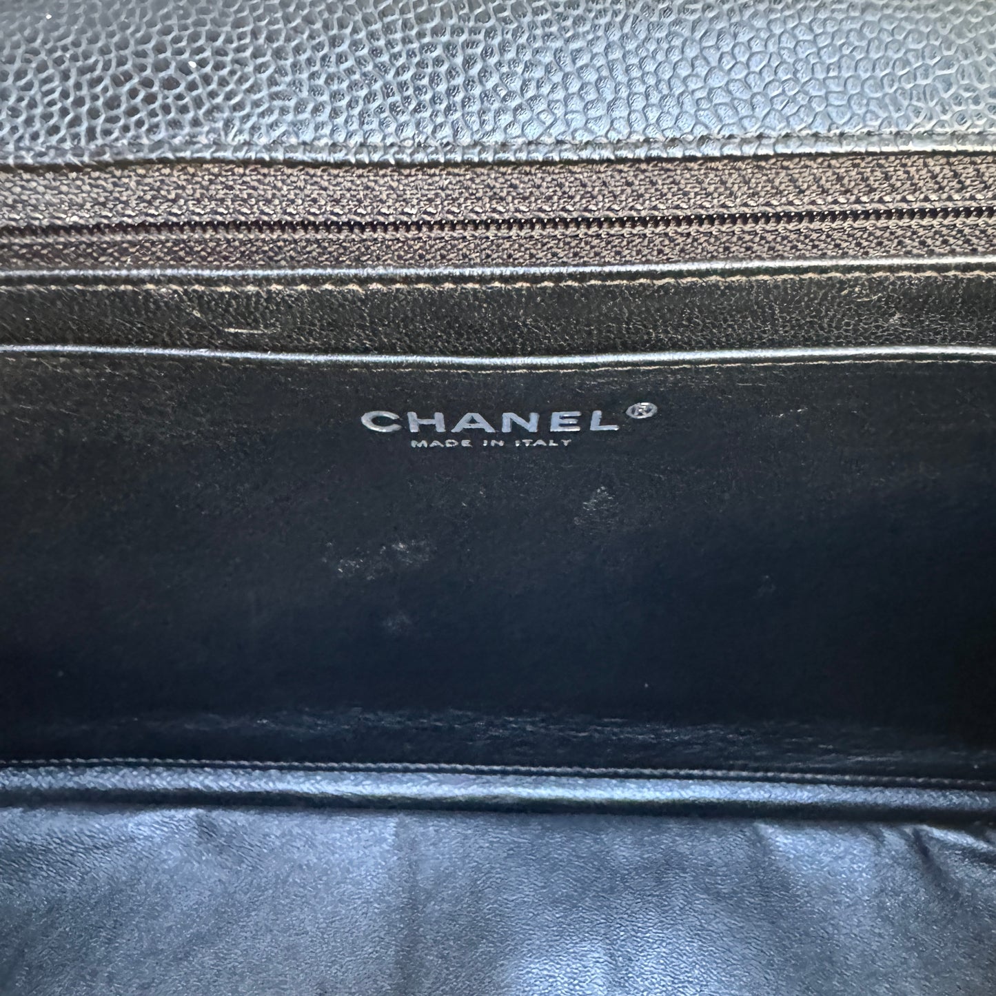 Chanel Caviar Leather Jumbo Single Flap Shoulder Bag