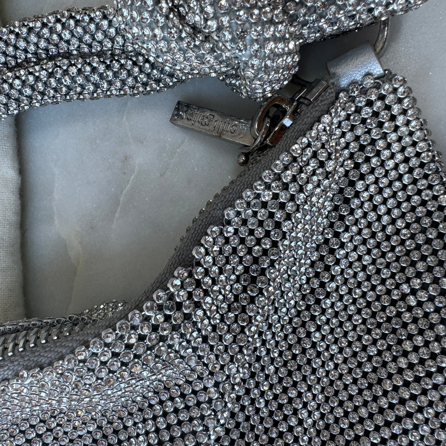 Cult Gaia Hera Rhinestone Shoulder Bag