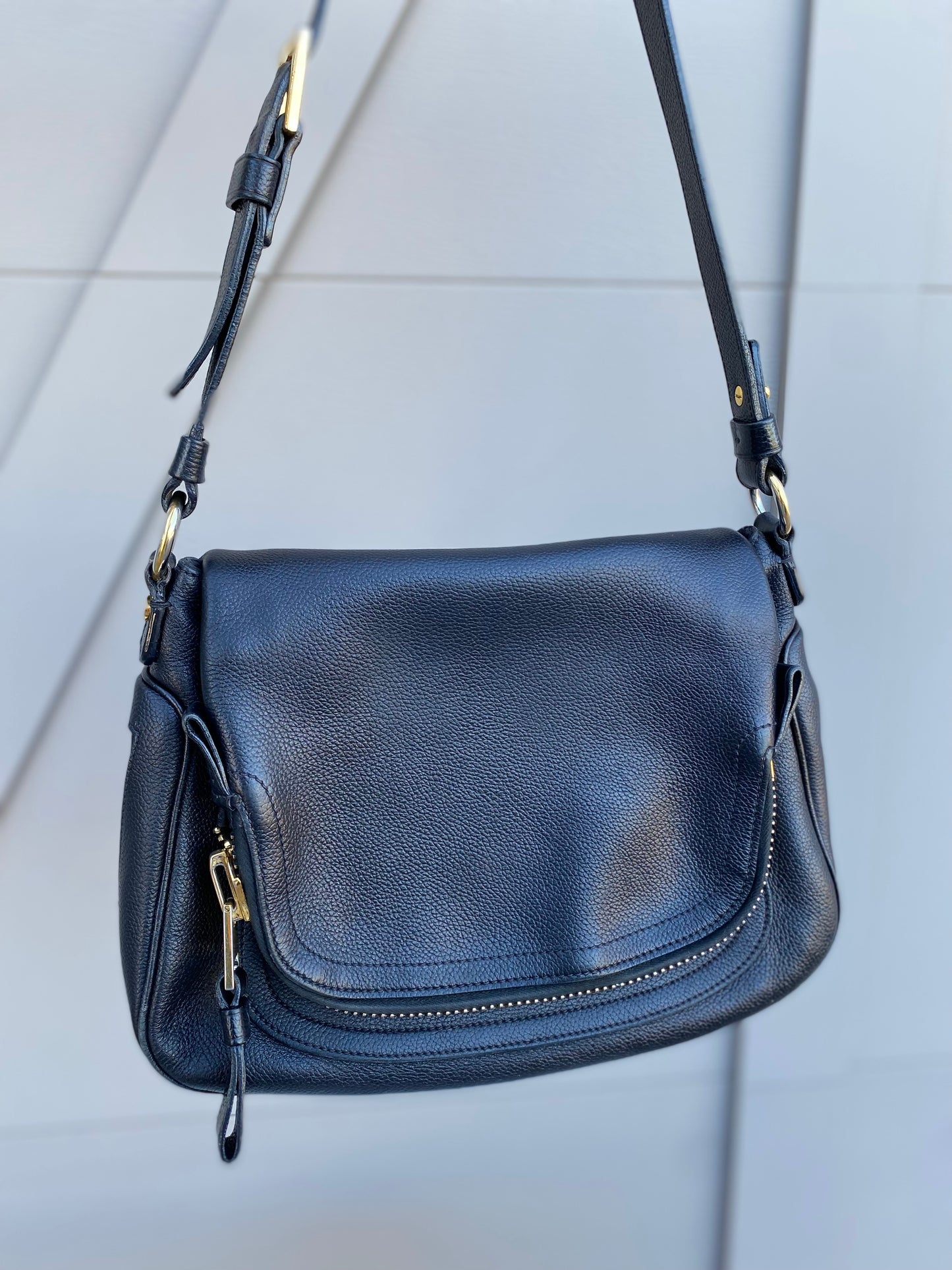 Tom Ford Pebbled Leather Jennifer Crossbody