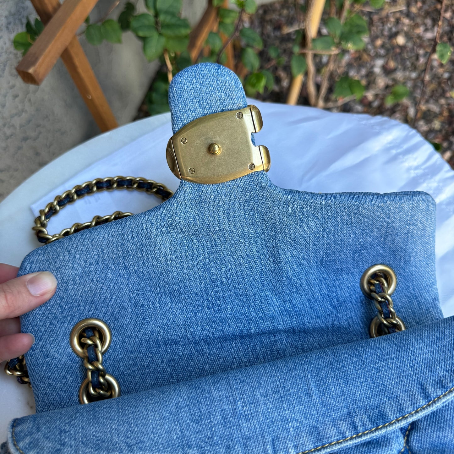 Coach Quilted Denim Tabby 26 Shoulder Bag