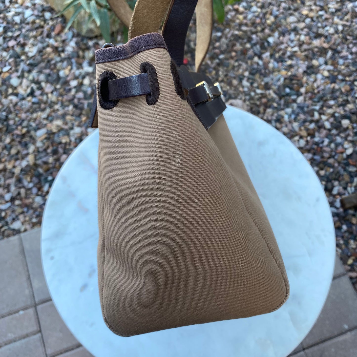 Hermès Herbag Toile Cabas PM Shoulder Bag