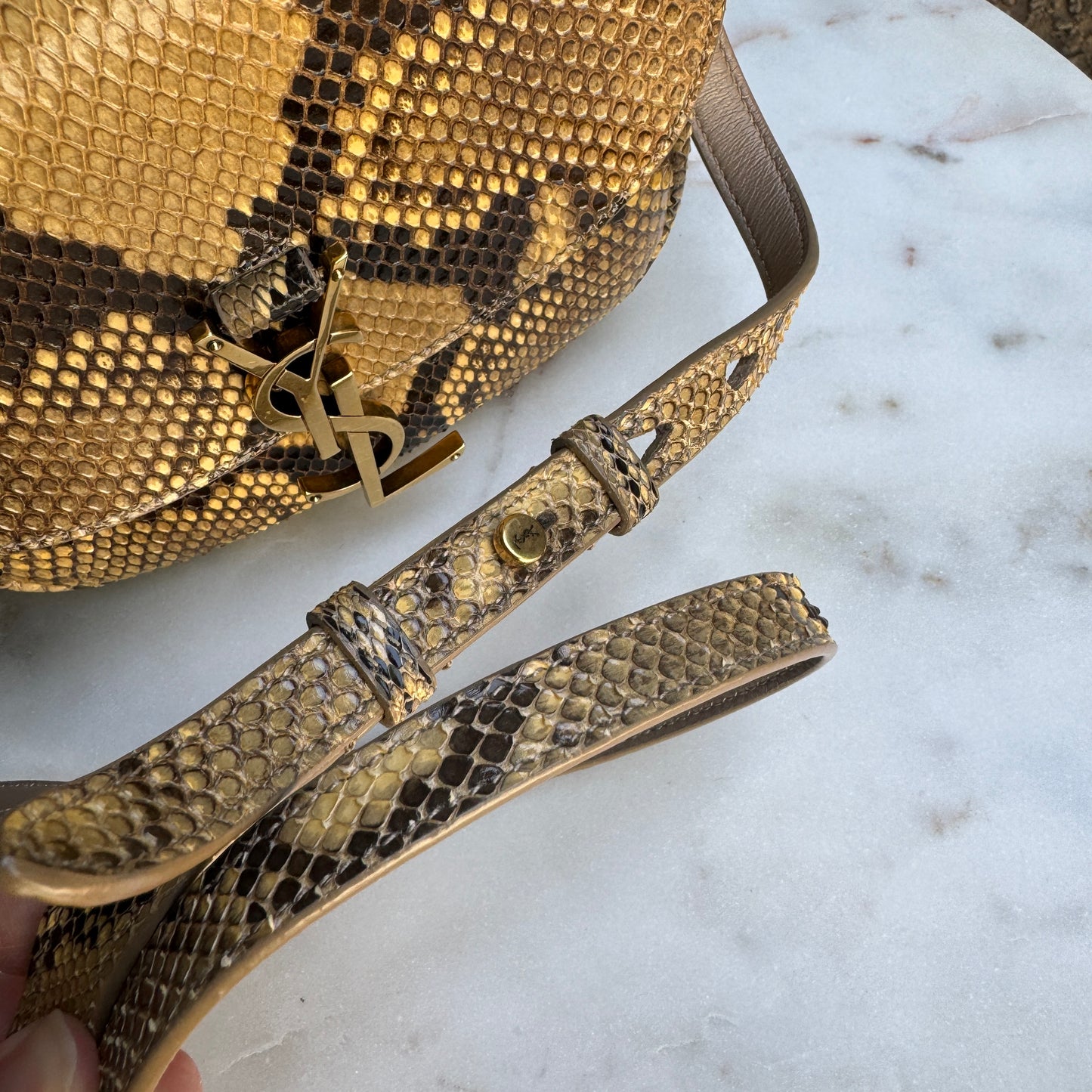 Saint Laurent Kaia Python Crossbody