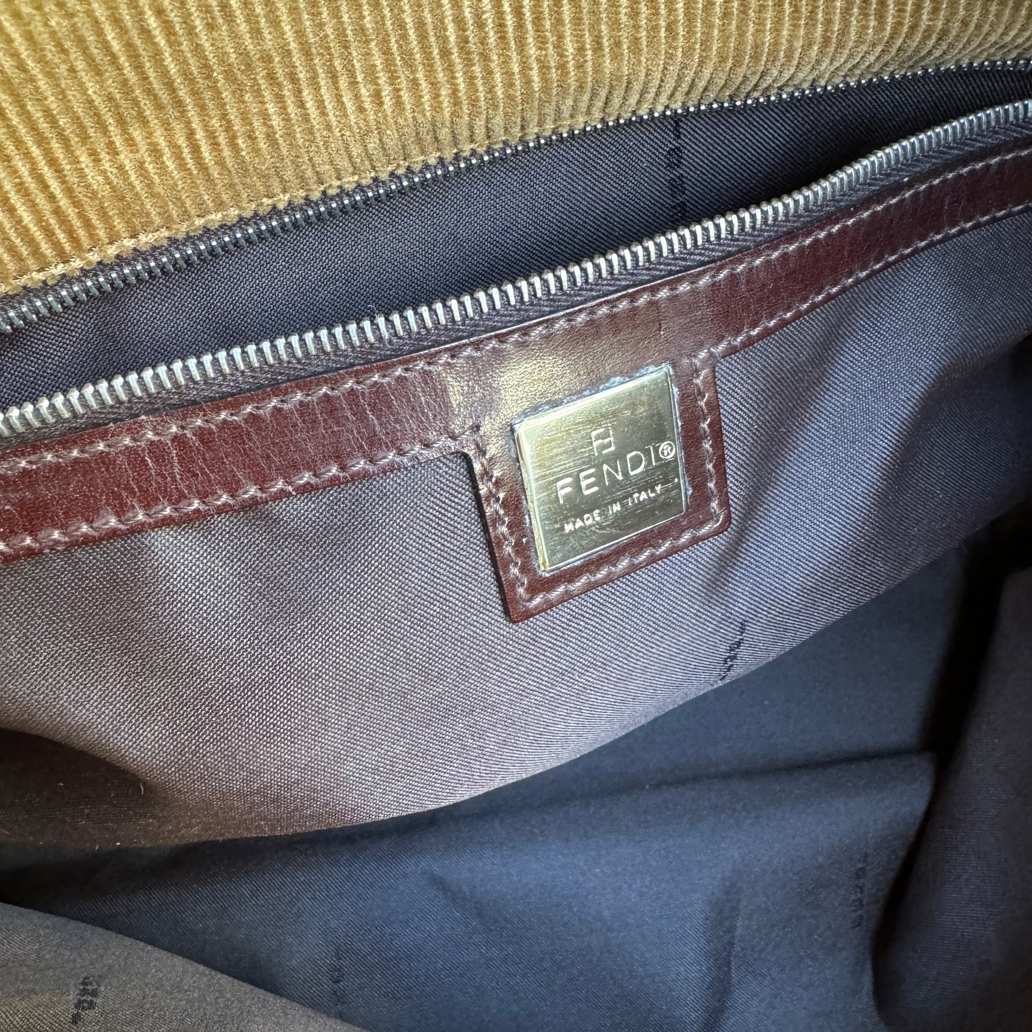 Fendi Vintage Corduroy Tote