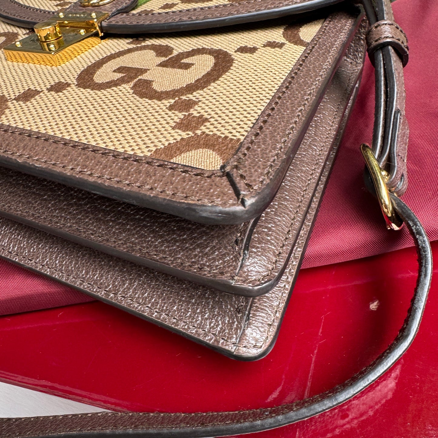 Gucci Ophidia Jumbo Monogram Top Handle Crossbody