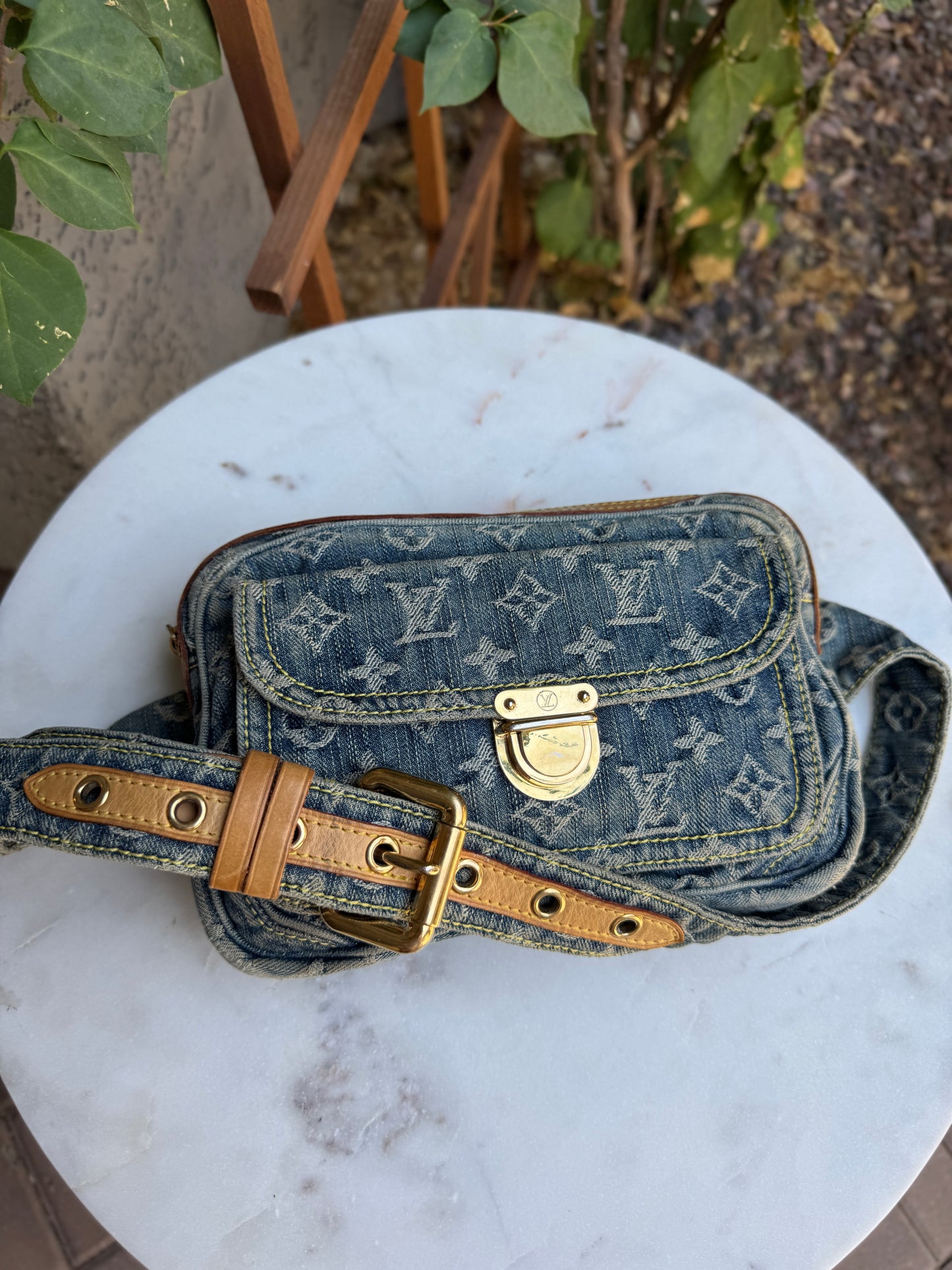 Louis Vuitton Monogram Denim Vintage Bumbag
