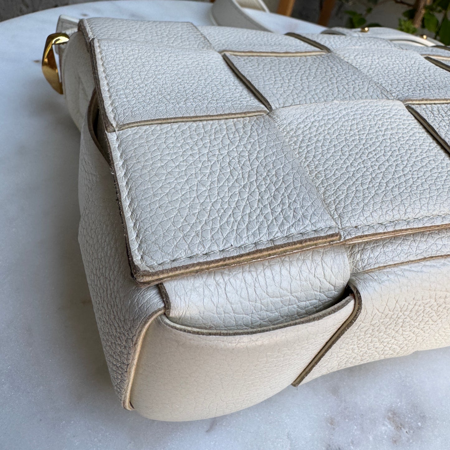 Bottega Veneta Grained Calfskin Maxi Intrecciato Cassette Crossbody
