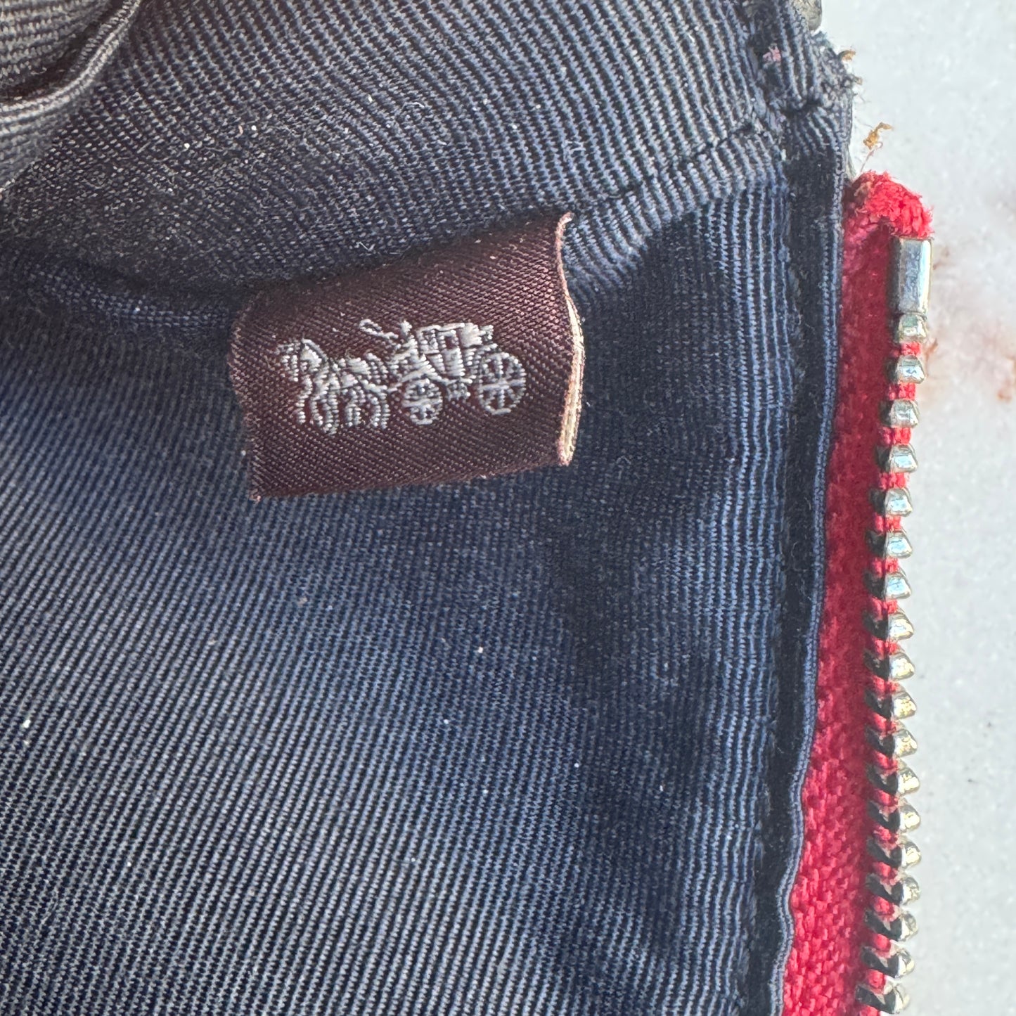 Coach Paisley Bandana Leather Wristlet Wallet