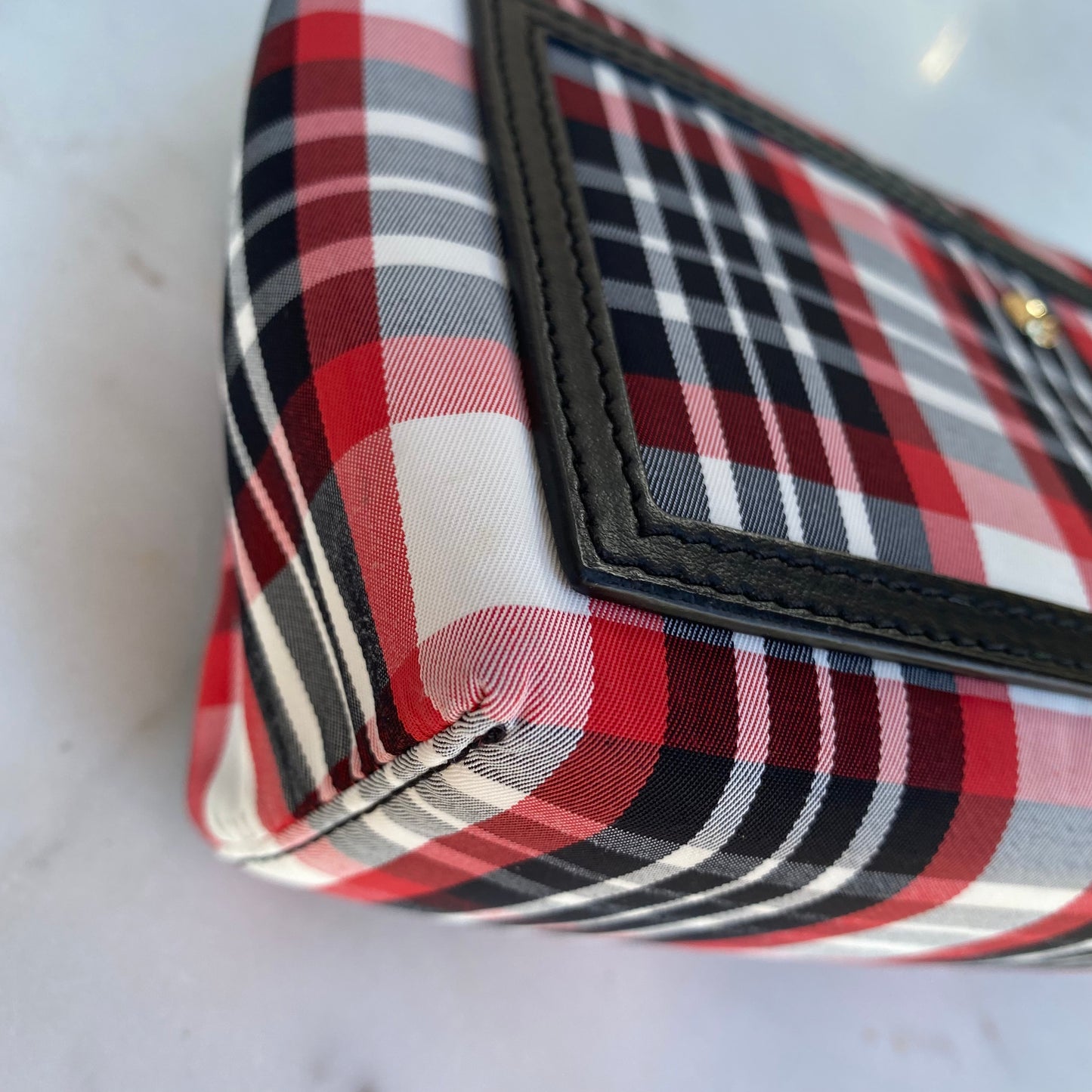 Burberry Red Check Hackberry Tartan Nylon Crossbody