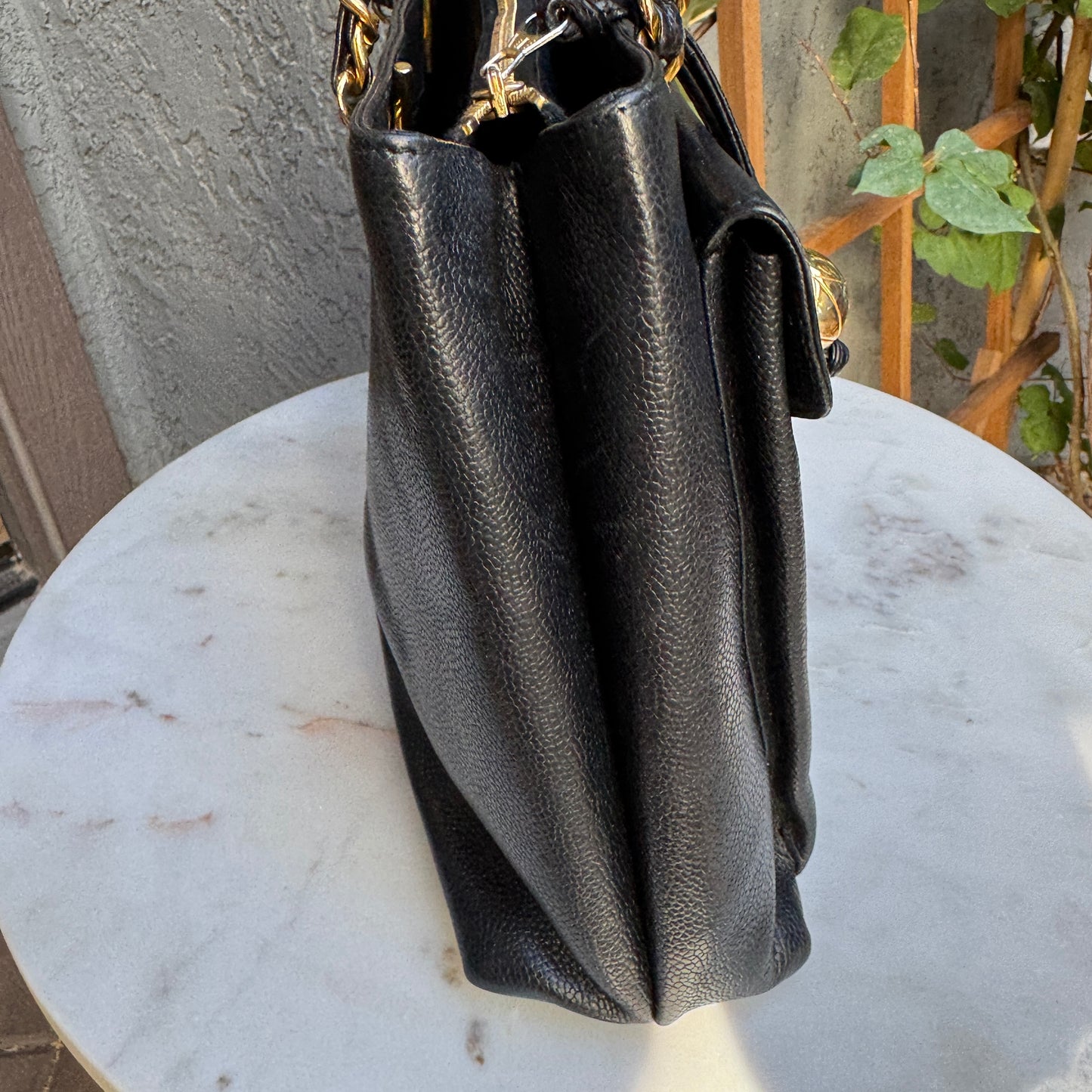Chanel Caviar Leather Vintage CC Pocket Shoulder Bag
