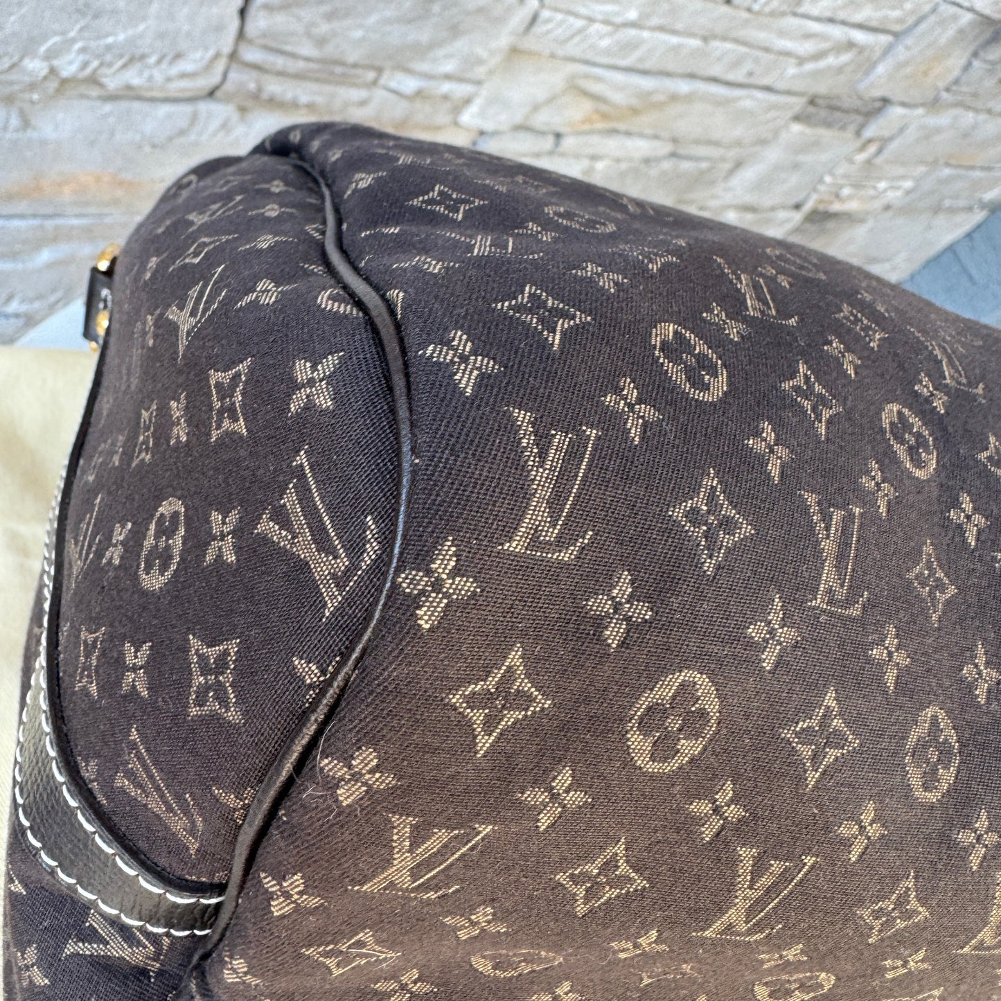 Louis Vuitton Monogram Mini Lin Speedy Bandouliere 30