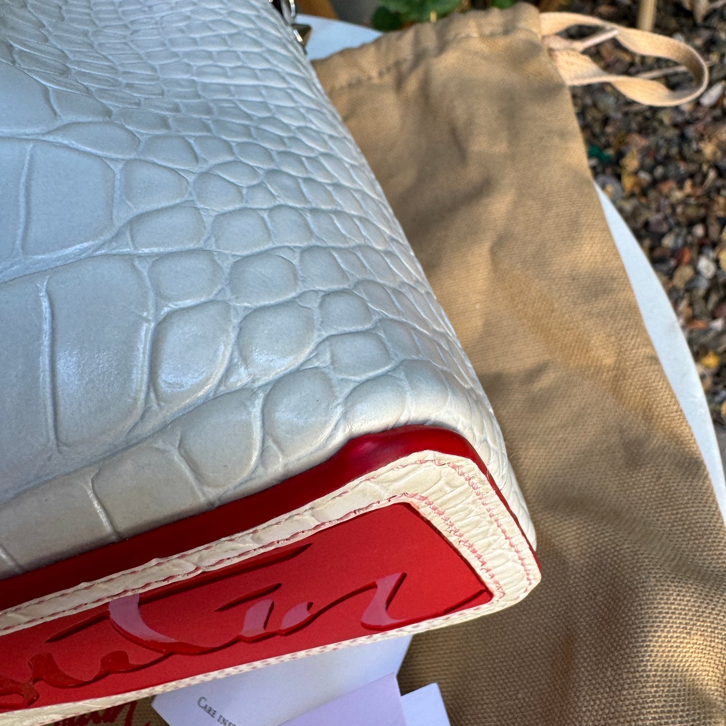 Christian Louboutin Mini Cabarock Embossed Croc Crossbody