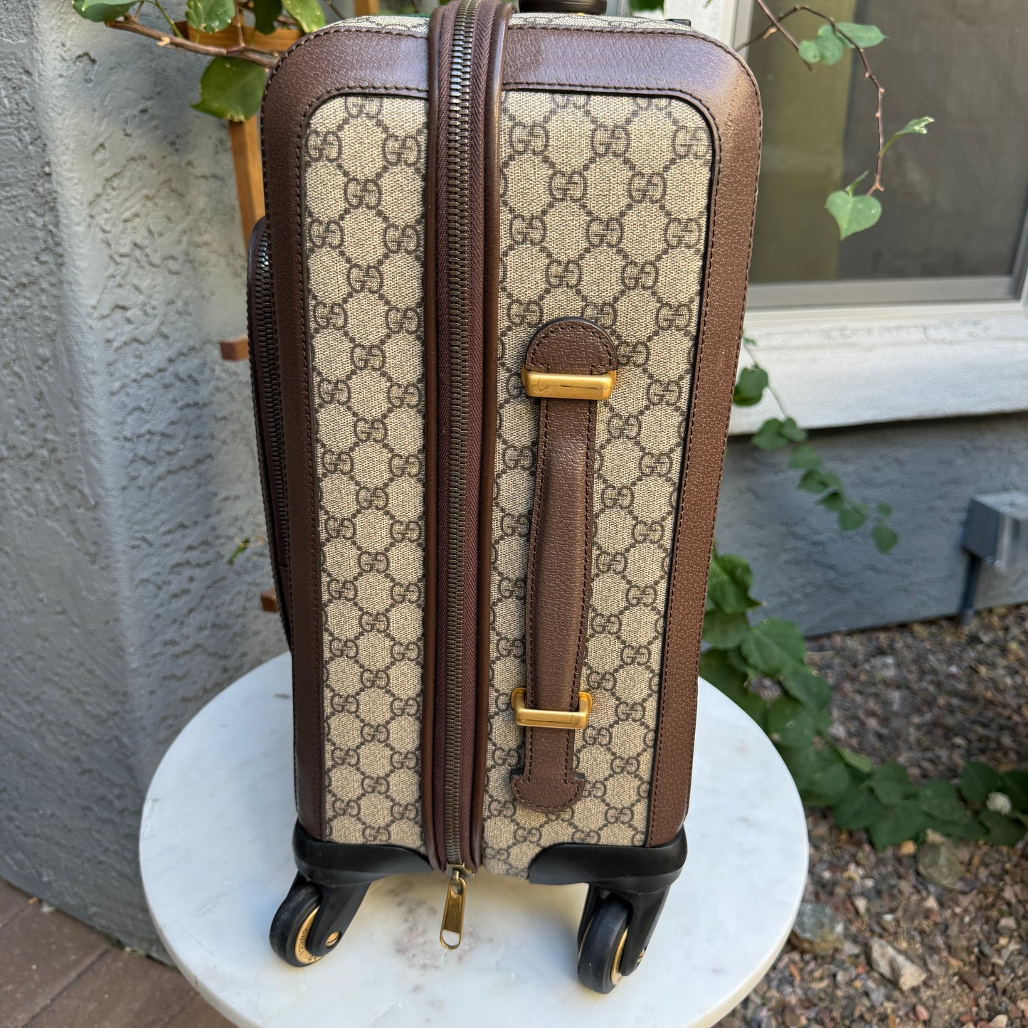 Gucci Savoy Small Monogram Trolley Suitcase