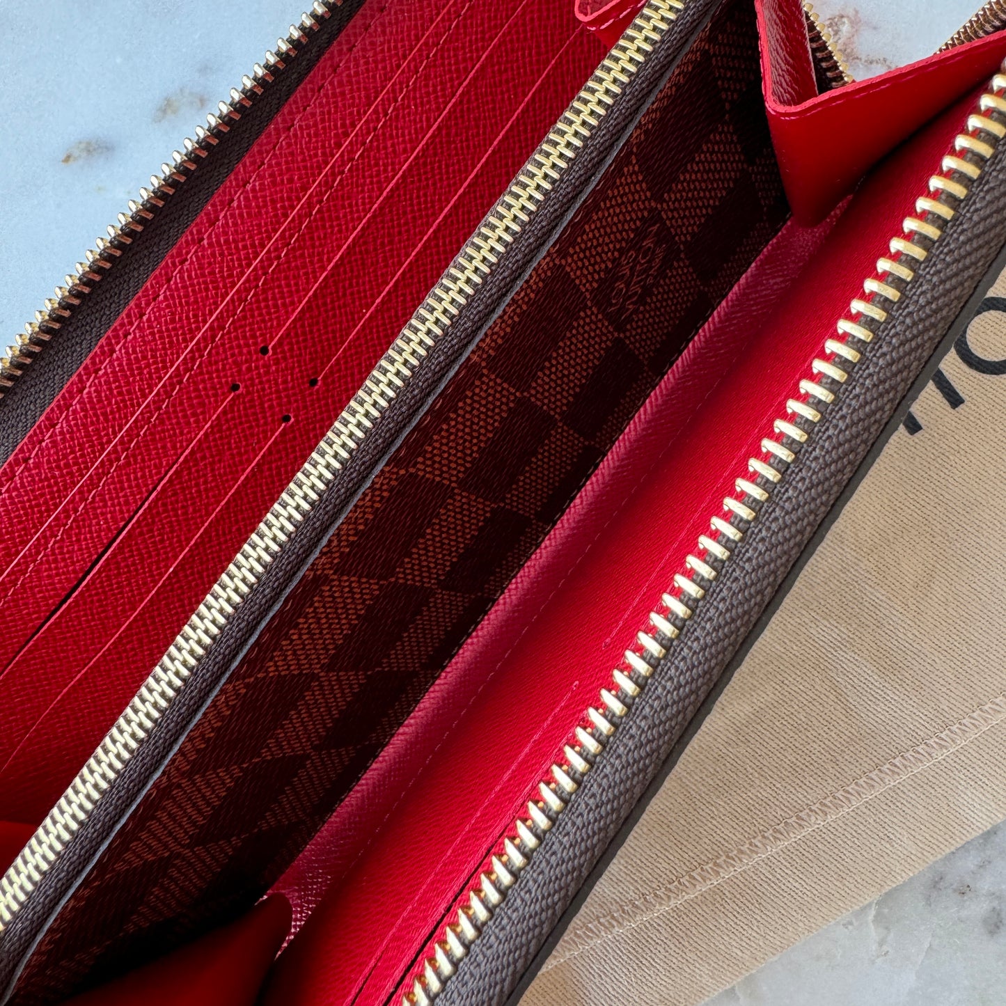 Louis Vuitton Damier Ebene Clemence Wallet