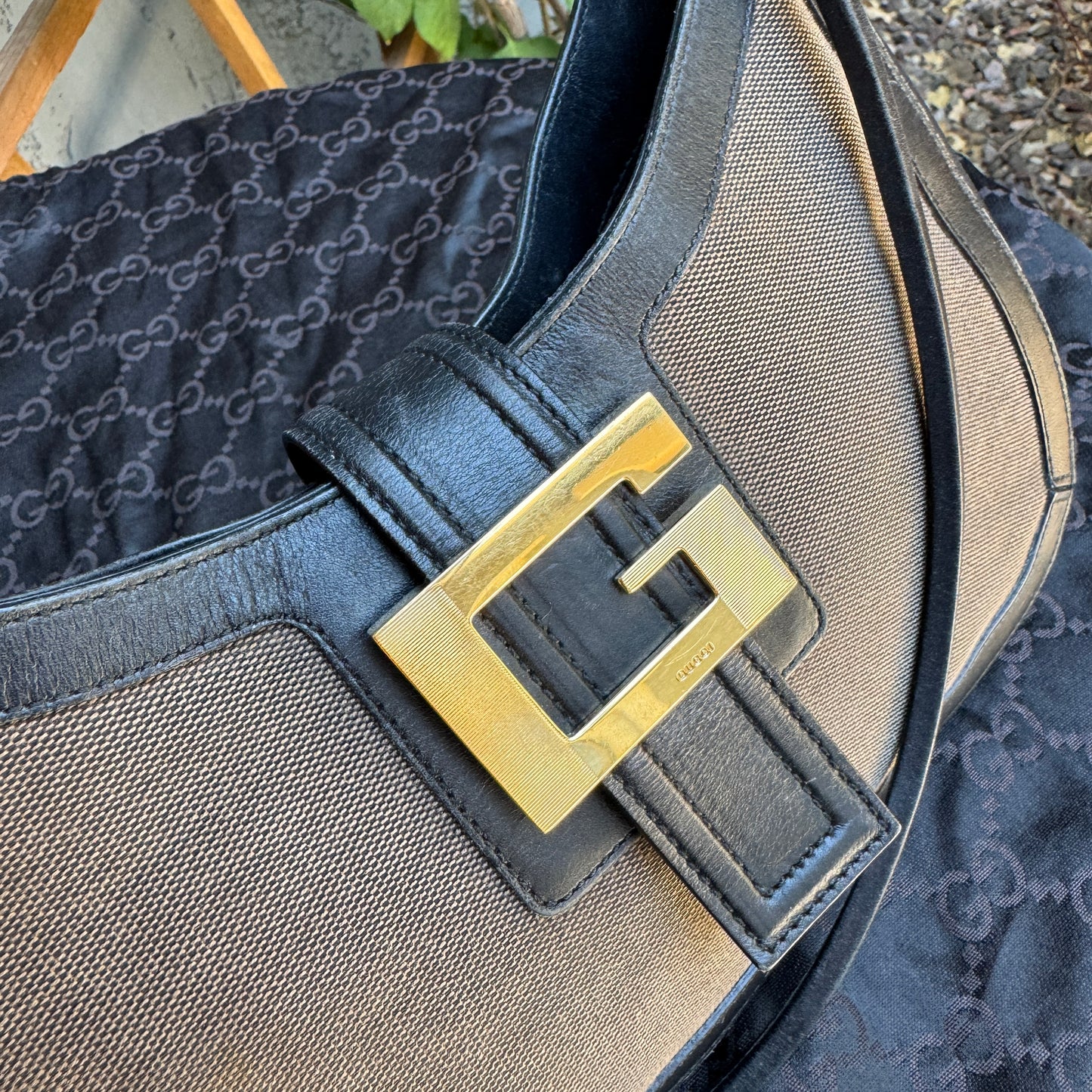 Gucci Vintage G Square Logo Shoulder Bag