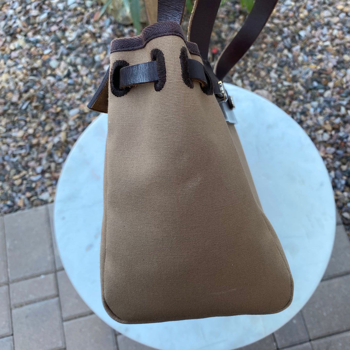 Hermès Herbag Toile Cabas PM Shoulder Bag