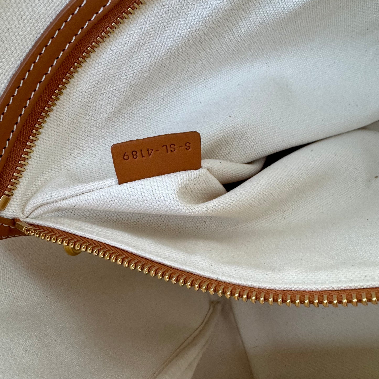 Celine Canvas Calfskin Logo Print Horizontal Cabas