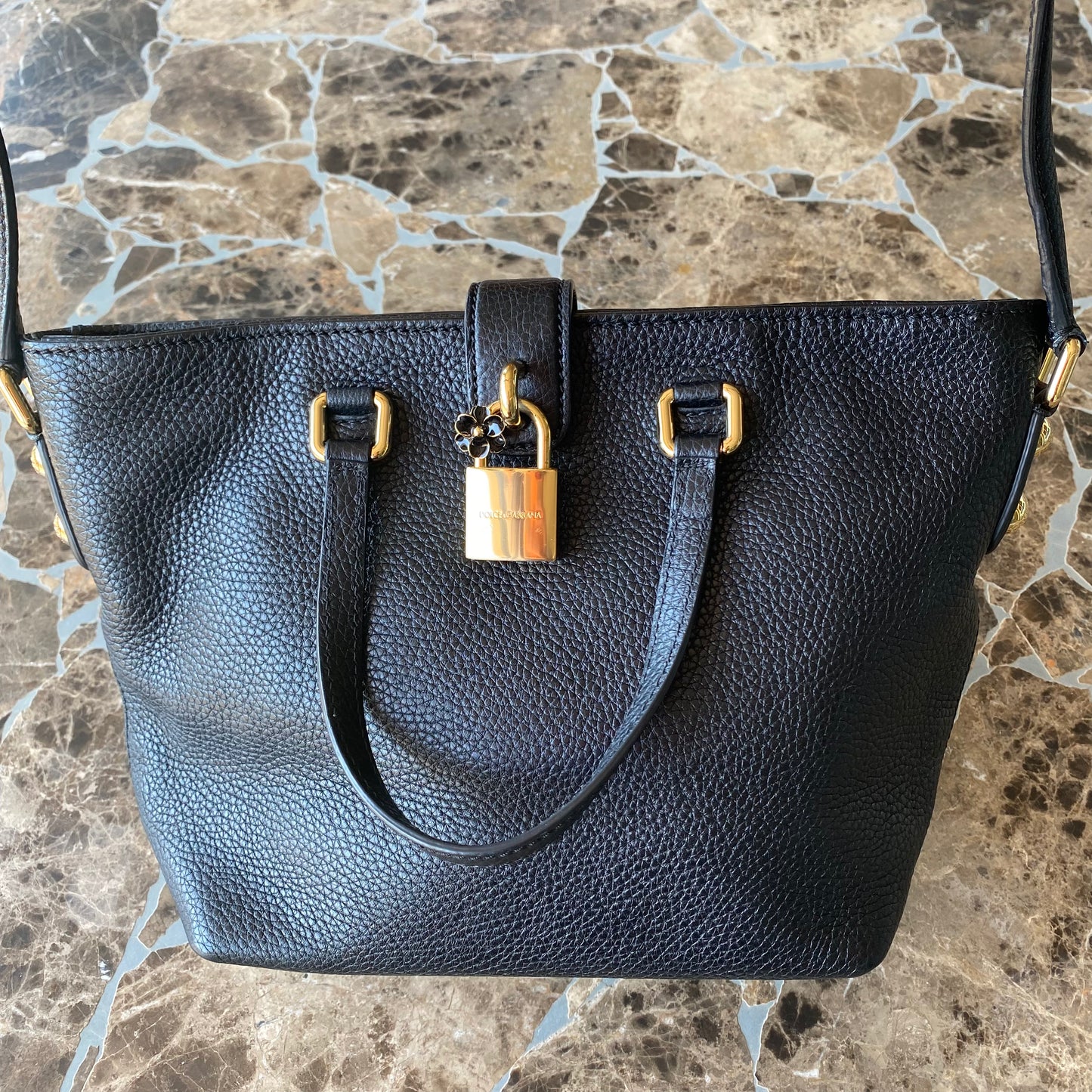 Dolce & Gabbana Convertible Small Flower Lock Tote