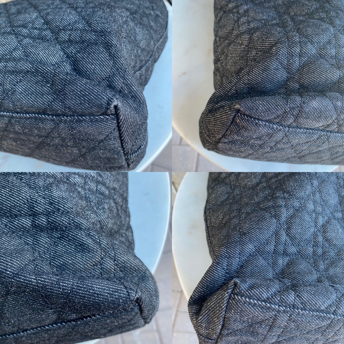 Christian Dior Denim Cannage Large Soft Lady Dior Tote