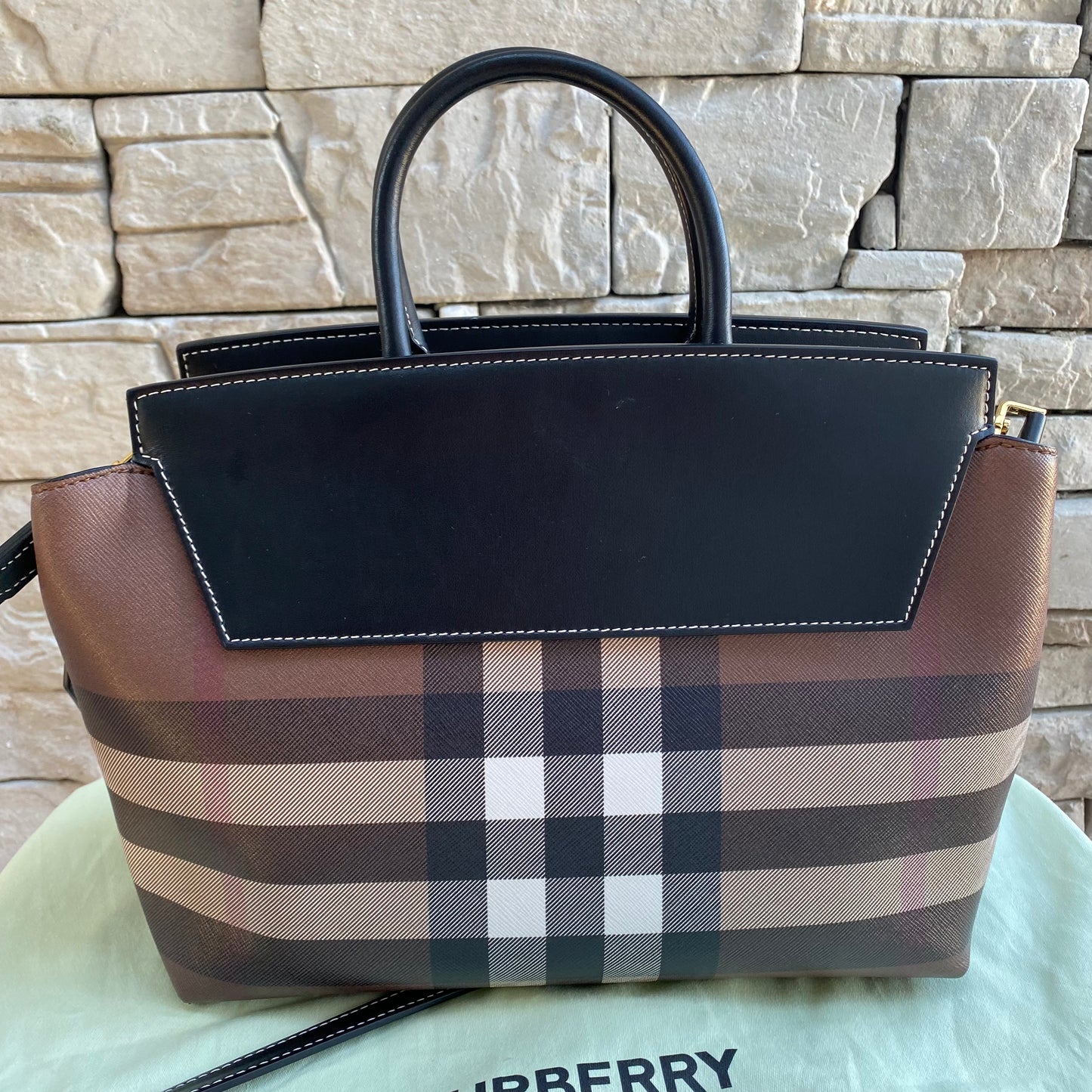 Burberry Catherine Smoked Check Tote Bag