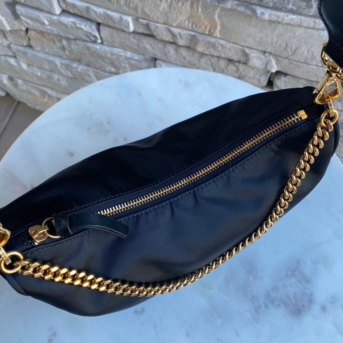 Versace Medusa Nylon Tribute Chain Shoulder Bag