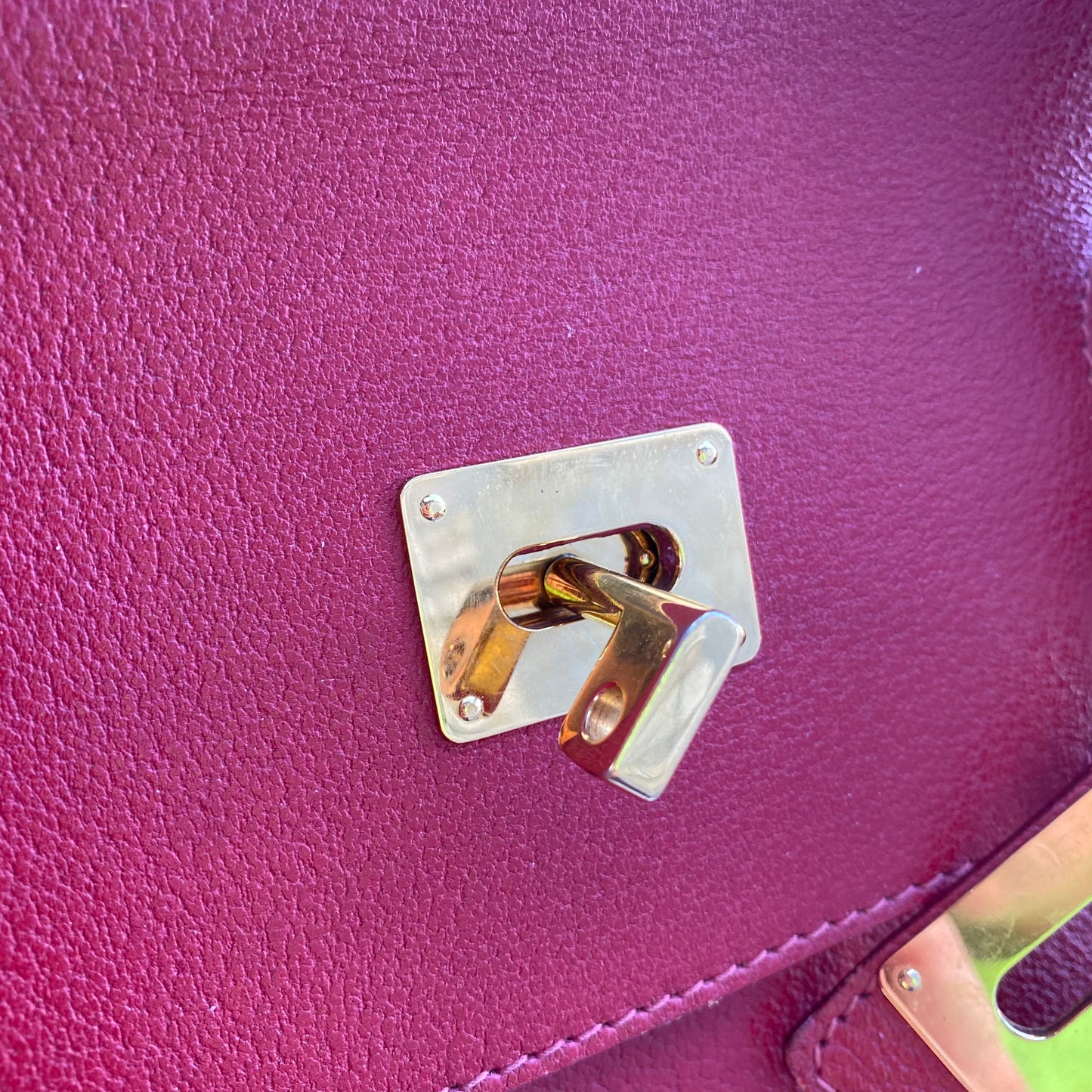 Gucci Large Leather Vintage Birkin Style Top Handle Bag