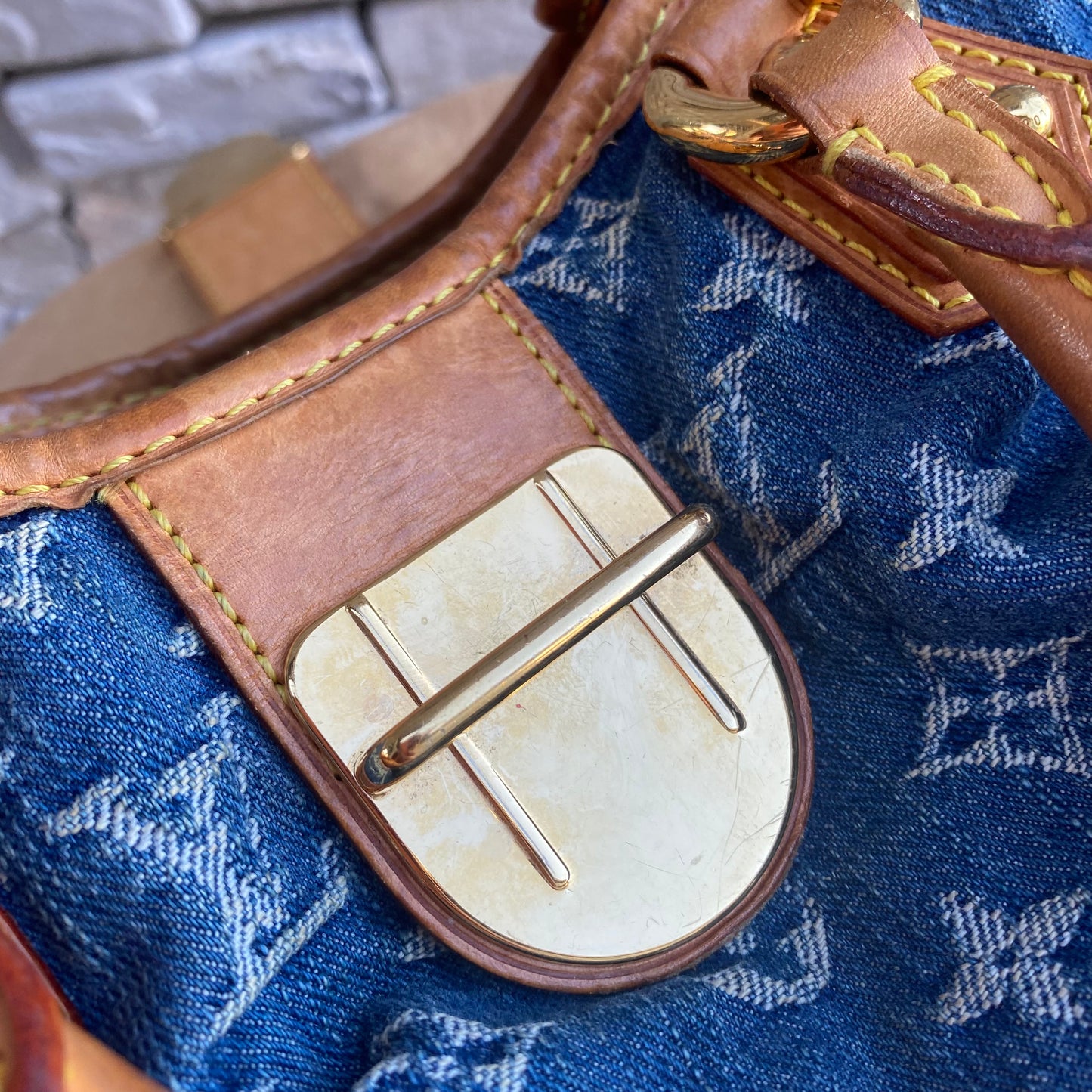 Louis Vuitton Mini Denim Pleaty Satchel