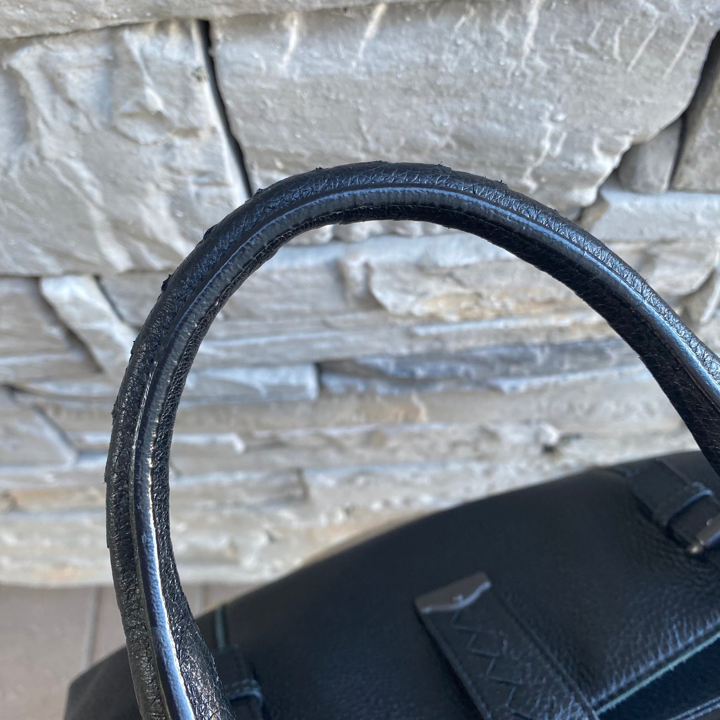 Bottega Veneta Roma Triple-Compartment Pebbled Leather Intrecciato Tote Bag